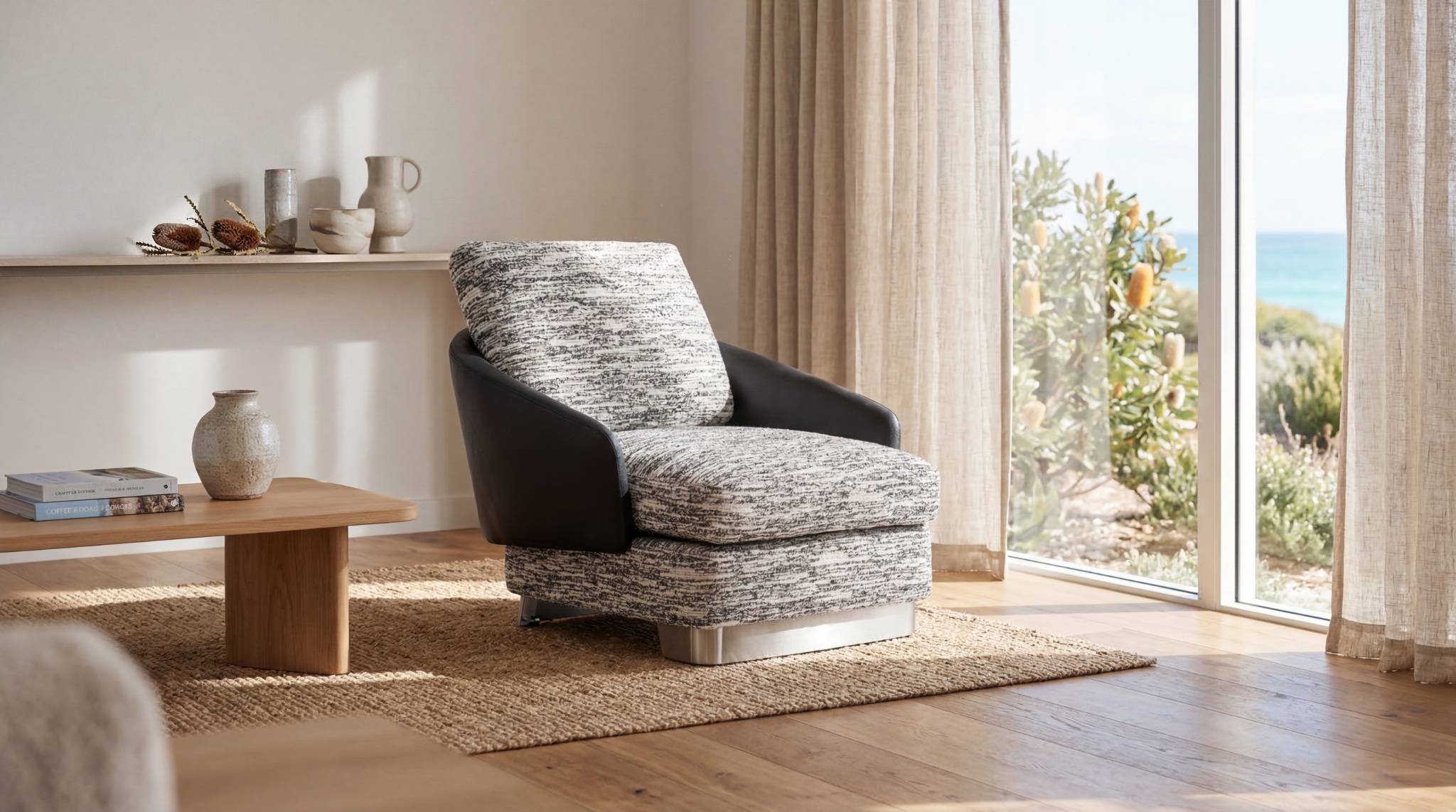 Meridian Accent Chair - lifestyle view by FOBOO