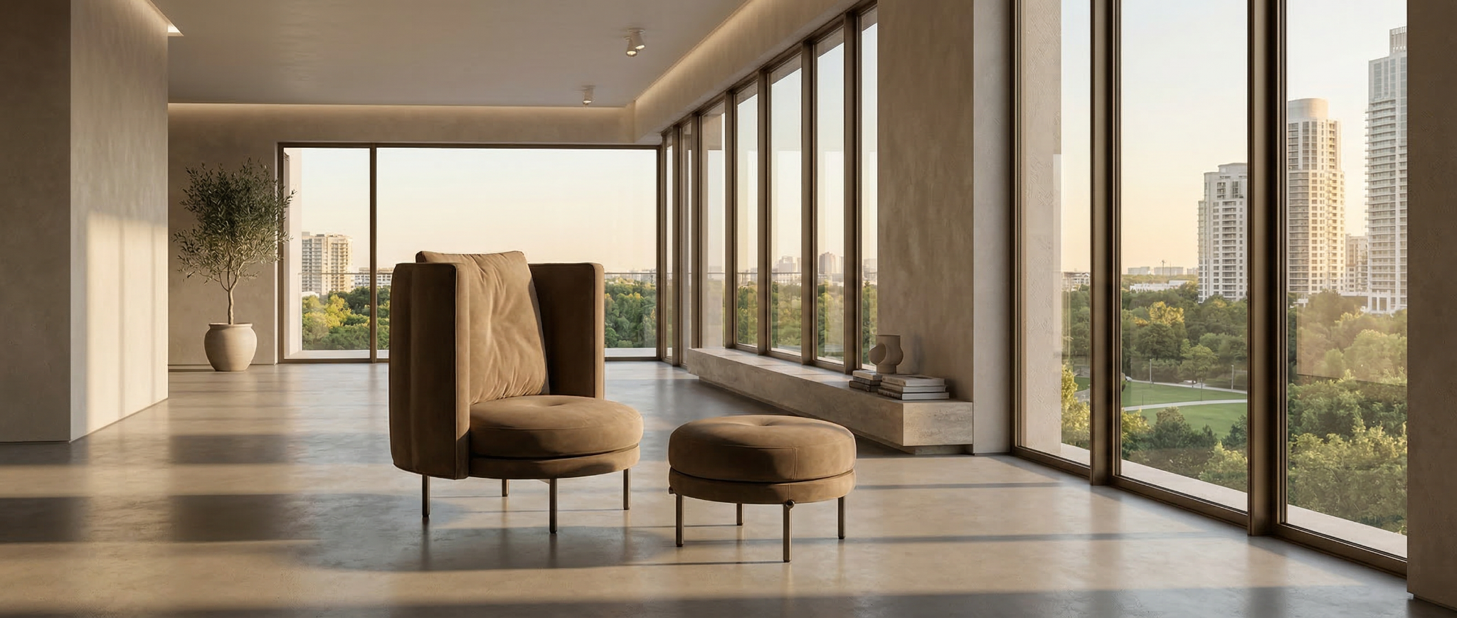 The Orbis Lounge Chair - cinematic hero shot