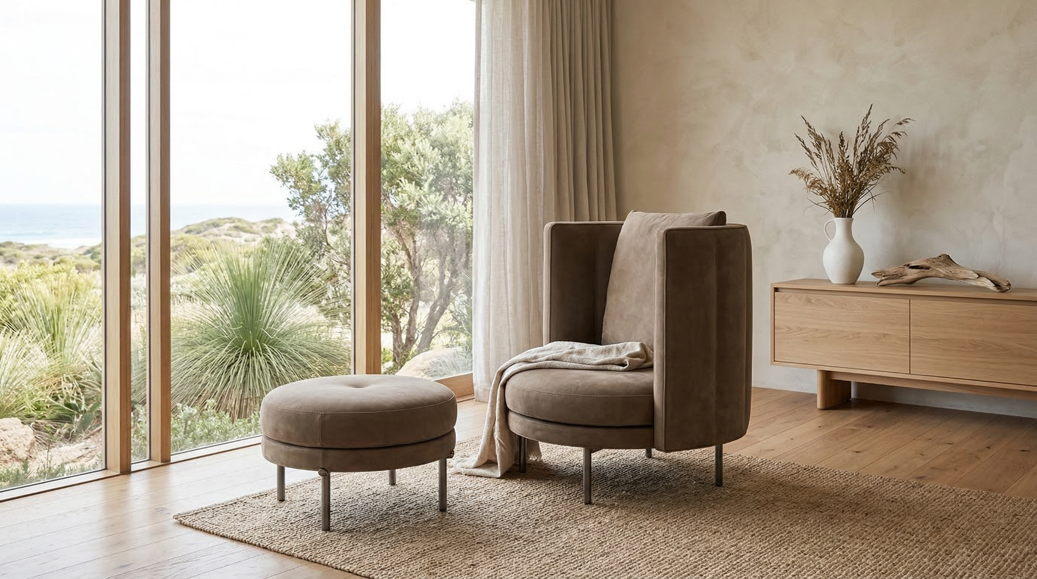 Orbis Lounge Chair - lifestyle view by FOBOO