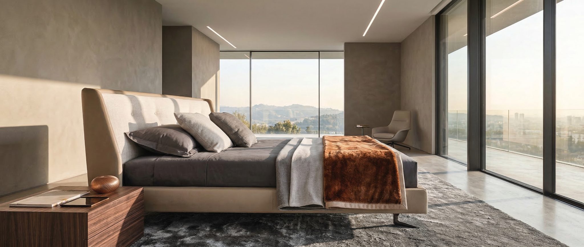 The Arlo Platform Bed - cinematic hero shot