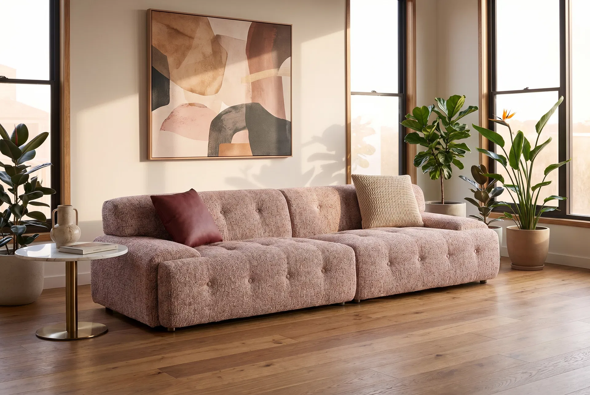 Rose Tweed 4-Seat Sofa - lifestyle view by FOBOO