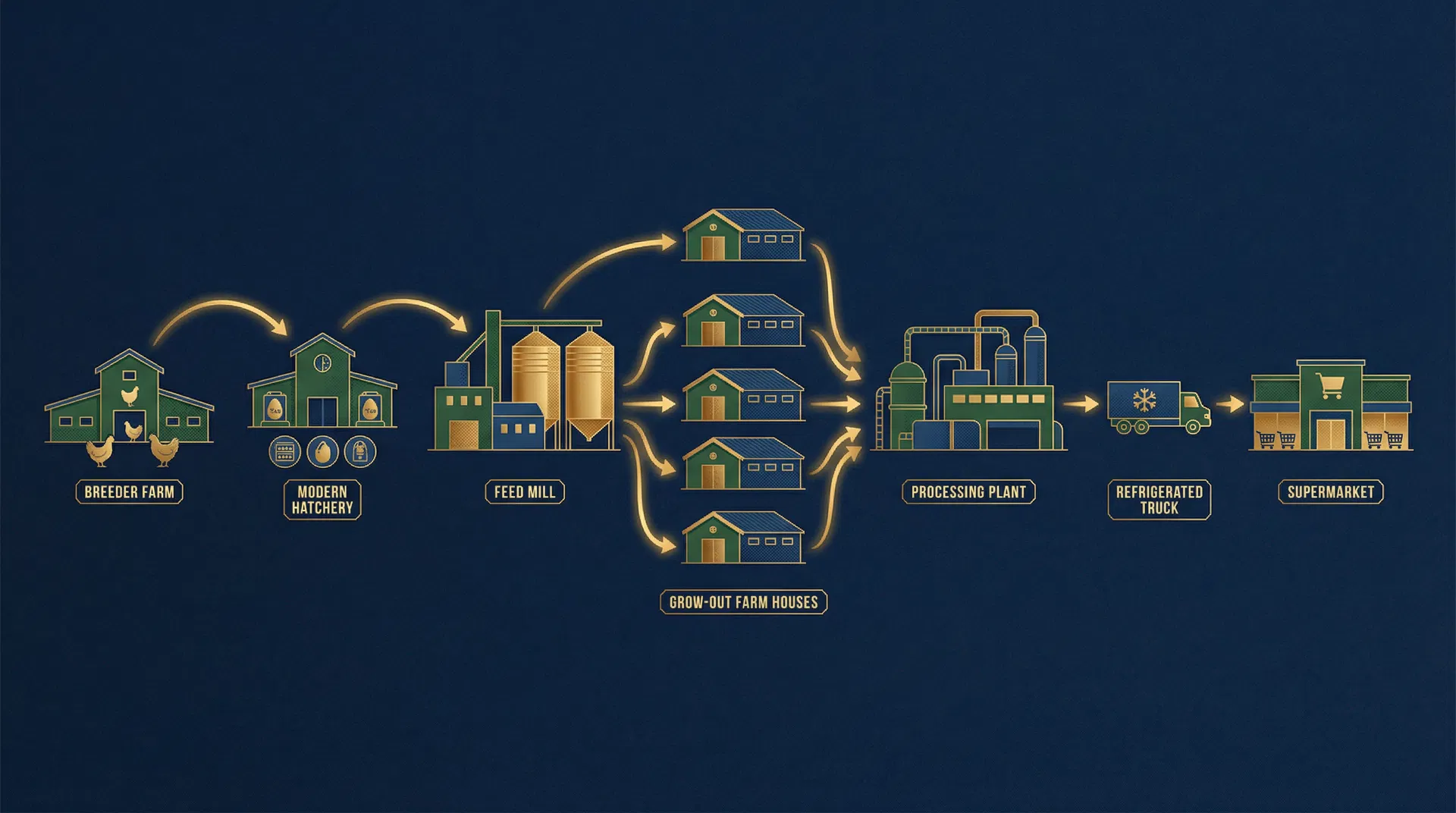 Broiler supply chain diagram