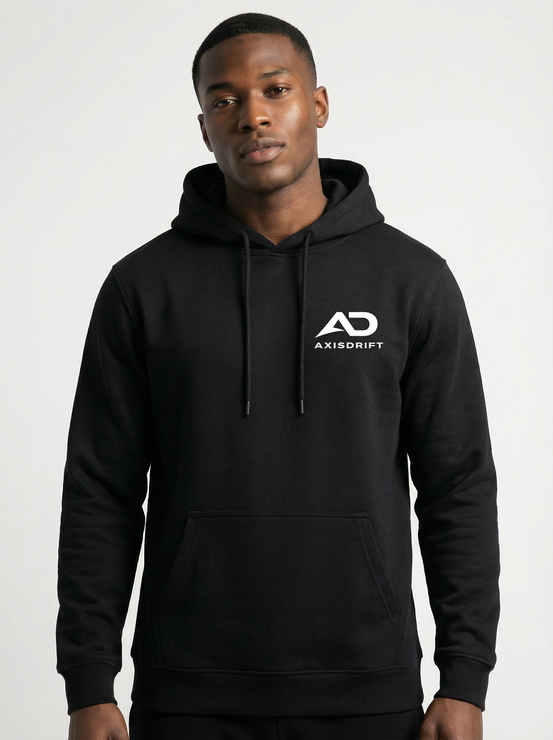 AD Hoodie Men's Black Front