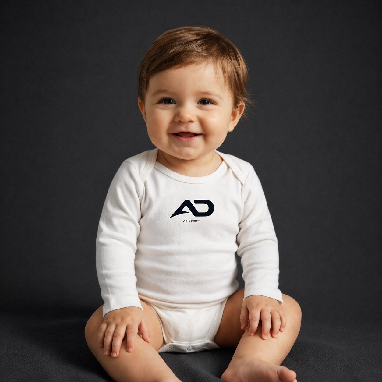 AD Baby Bodysuit White Front