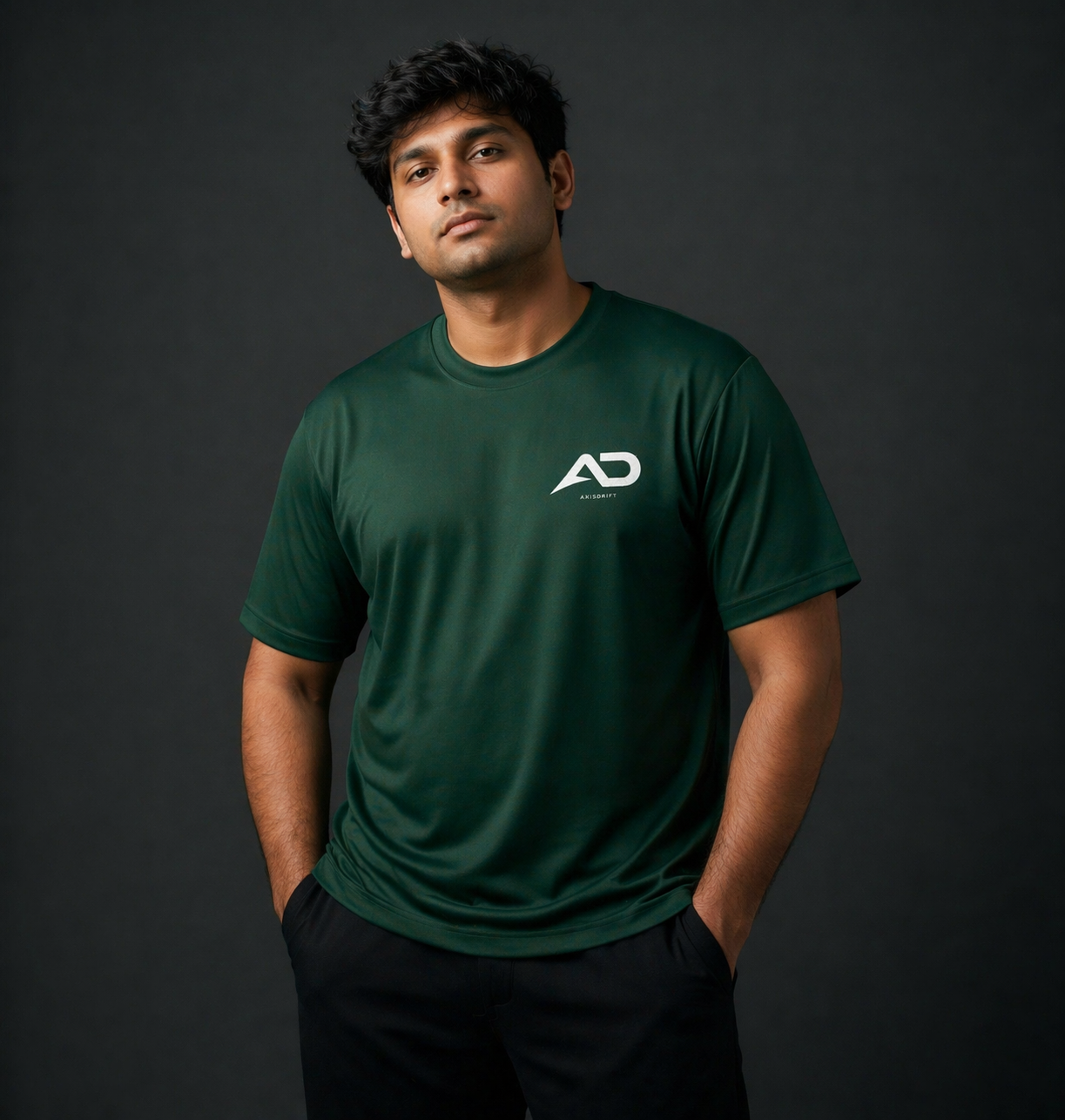 AD Heavyweight Tee Black Front