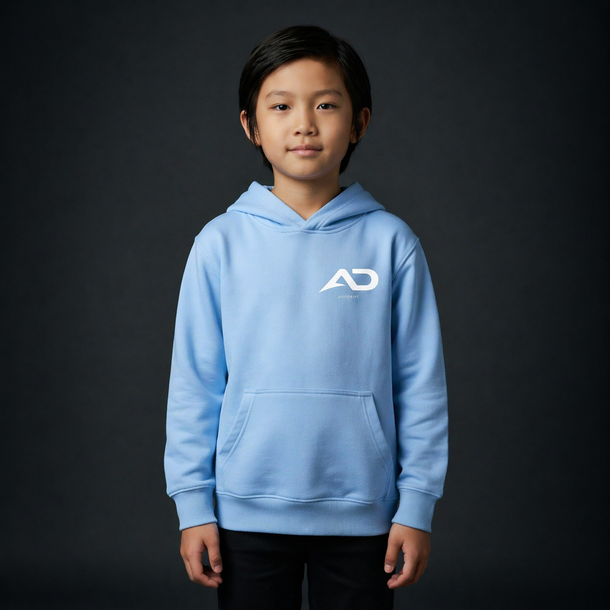 AD Hoodie Kids Black Front