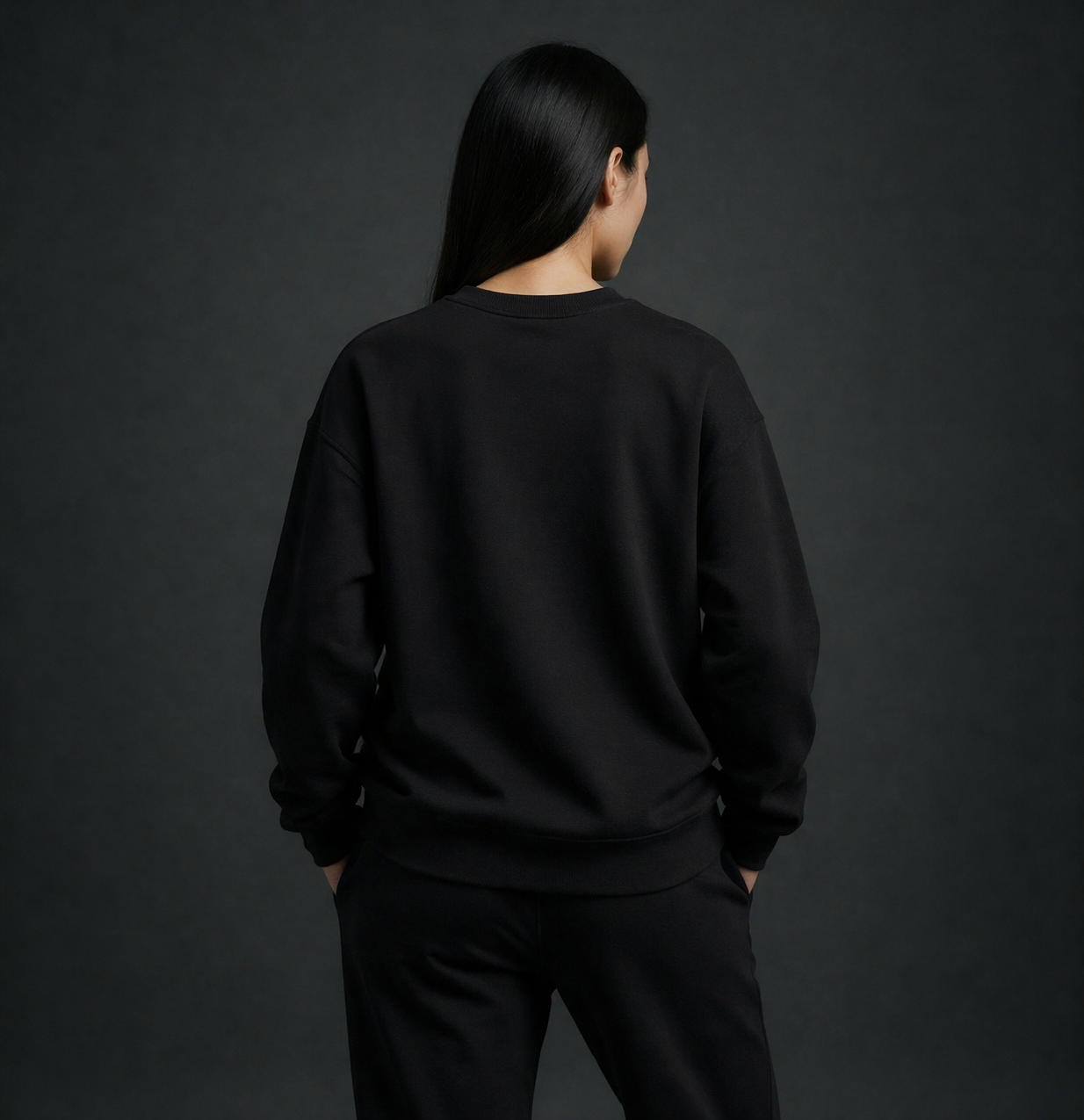 AD Organic Crewneck Black Back