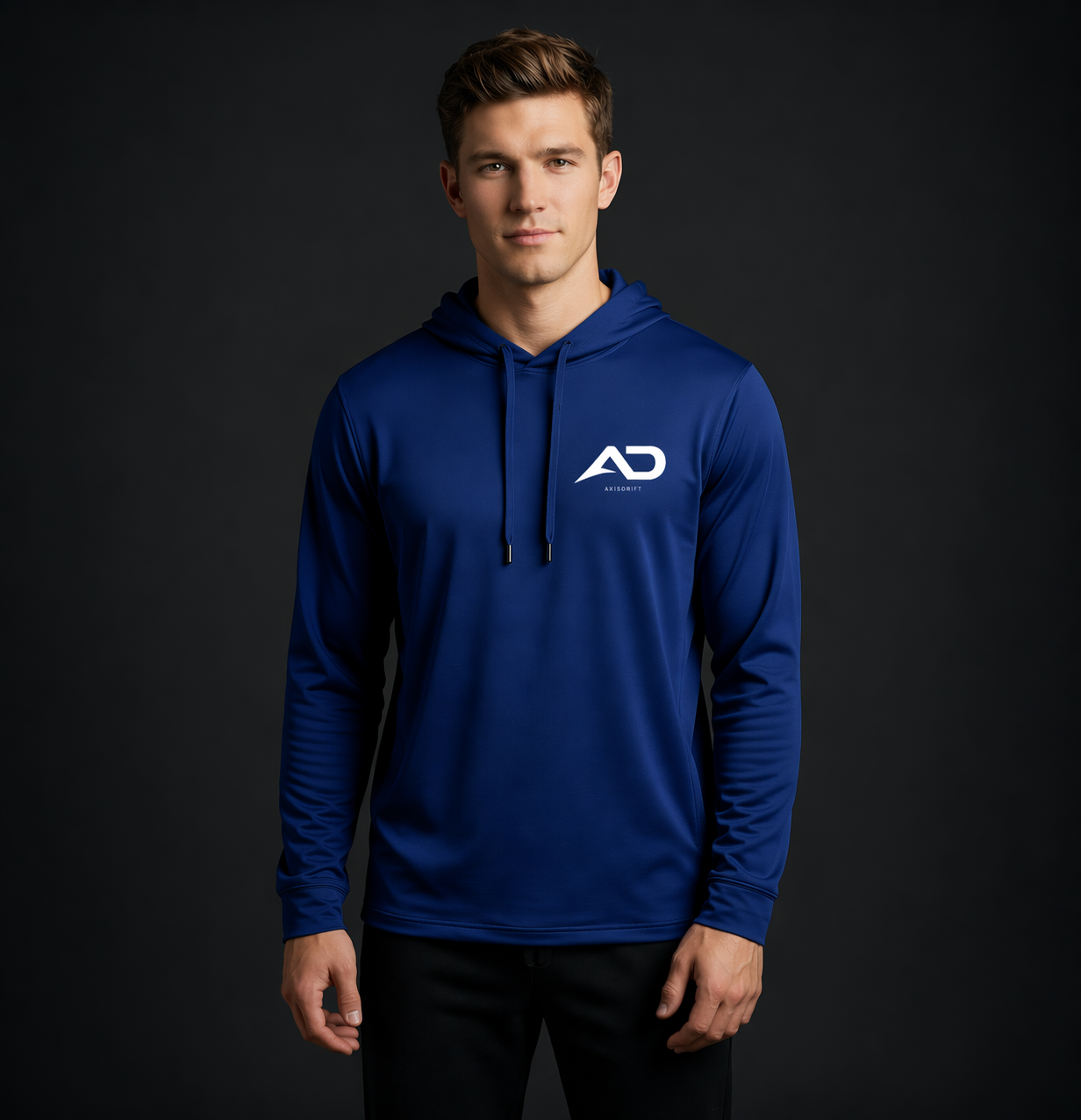 AD Performance Hoodie Black Front