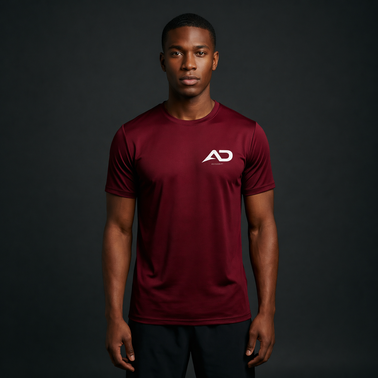 AD Performance Tee Black Front