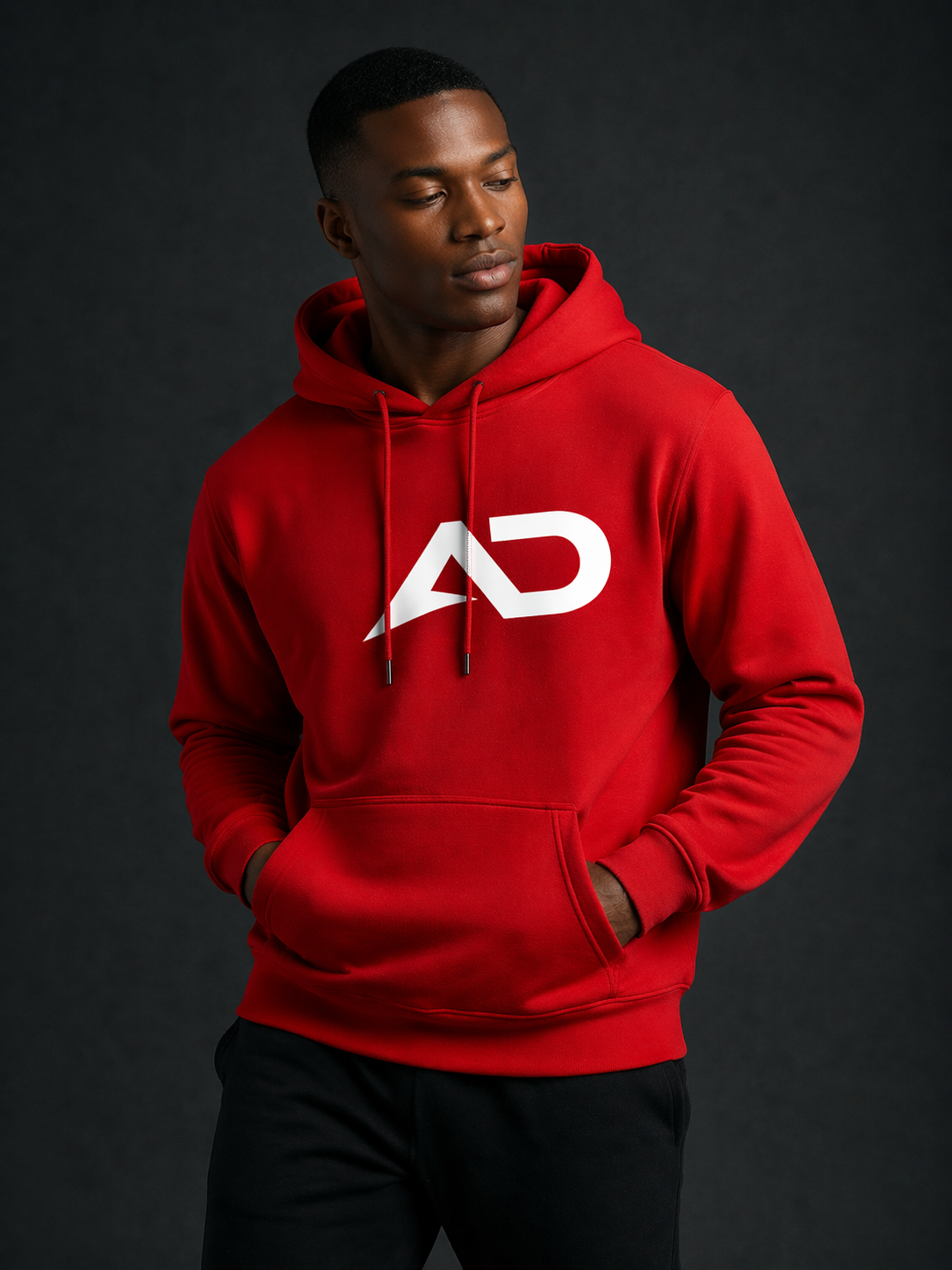 AD Premium Hoodie Men's Black Front