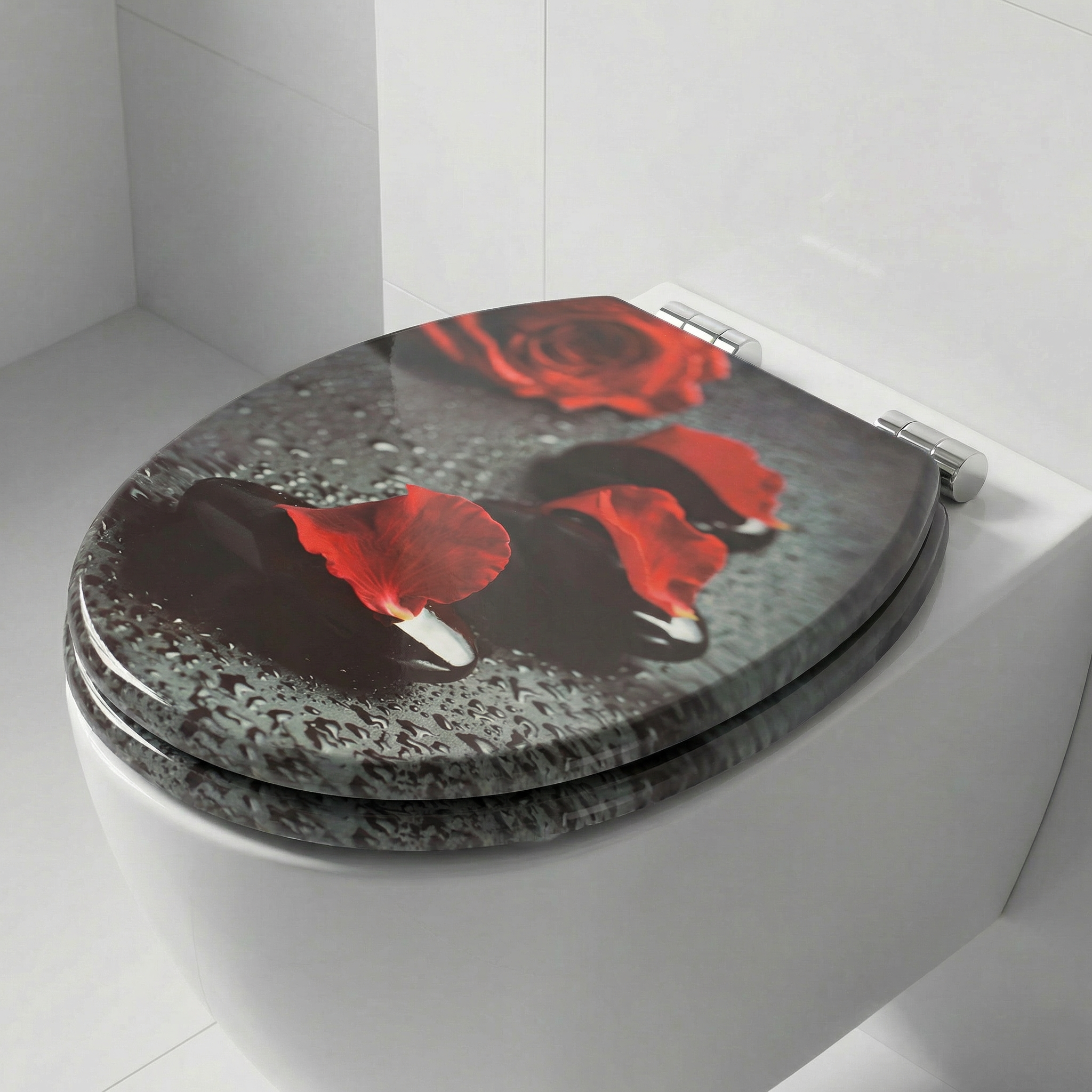 Detailansicht eines Laufen WC-Sitzes mit Absenkautomatik