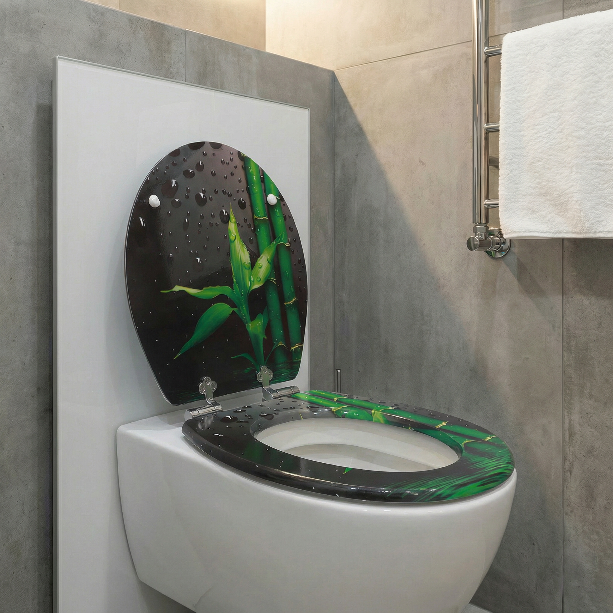 Verschiedene WC-Sitzformen und -materialien