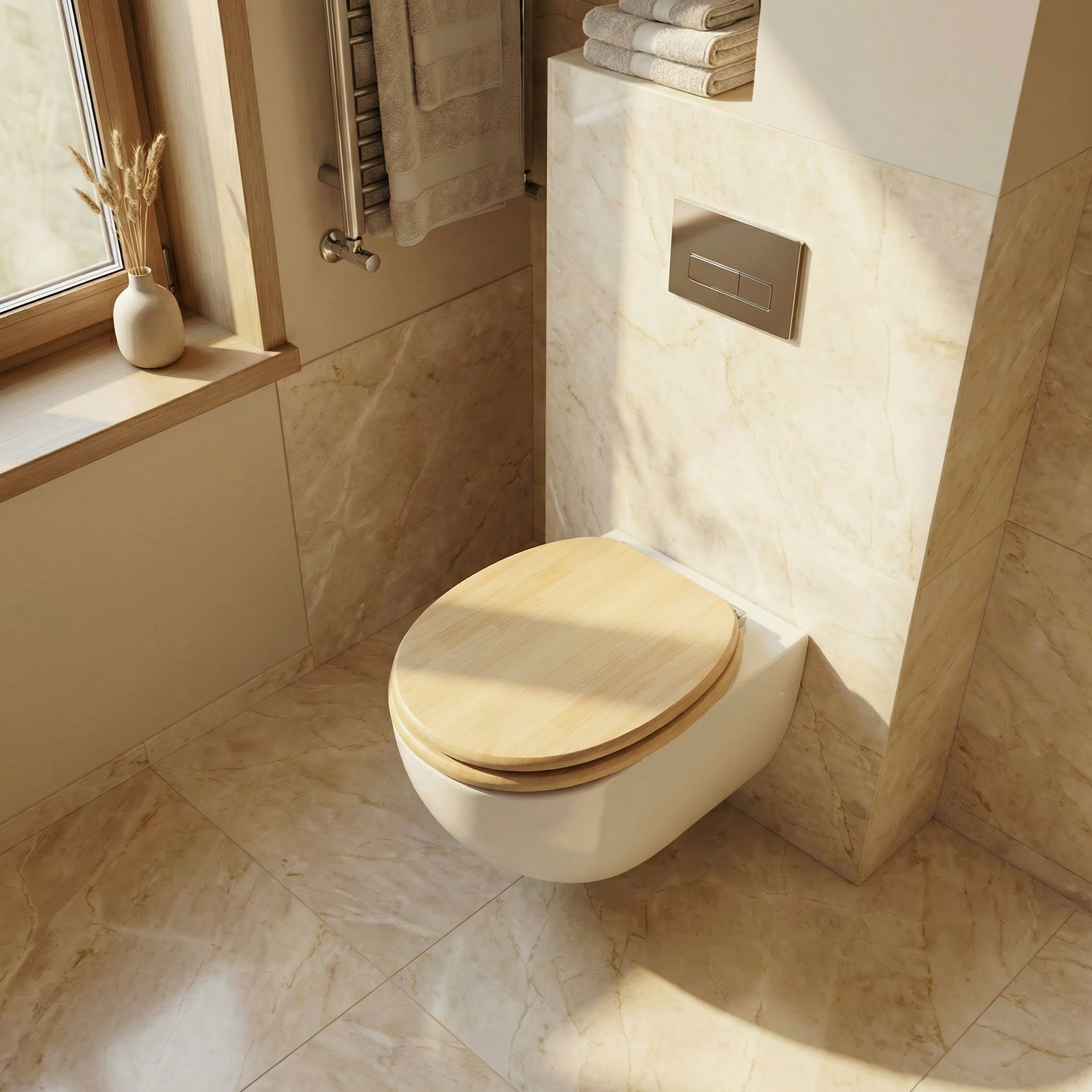 WC-Sitz mit Schnellverschluss Mechanismus zur einfachen Demontage