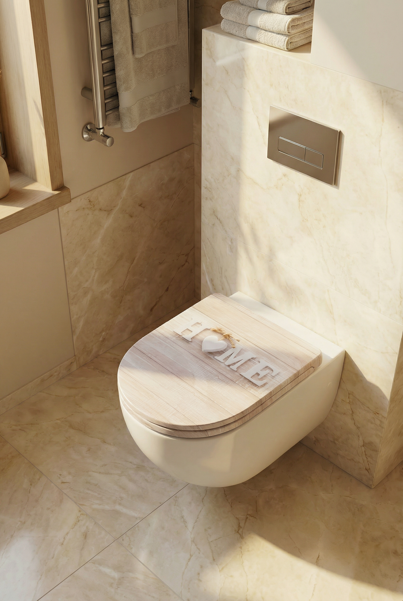 Montage eines WC-Sitzes mit Top-Fix System auf einer D-förmigen Toilette