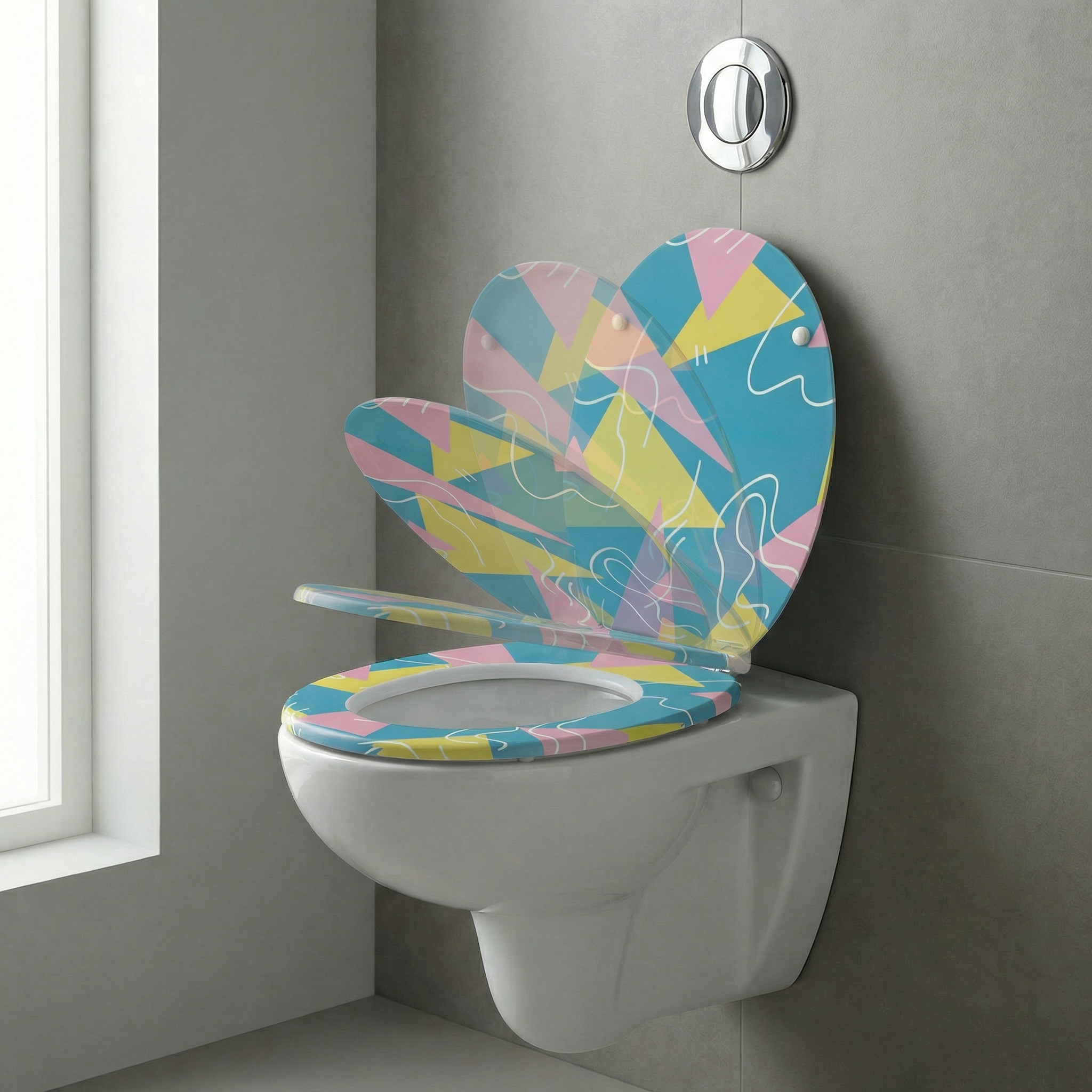 Modernes Badezimmer mit Duravit WC und passendem WC-Sitz