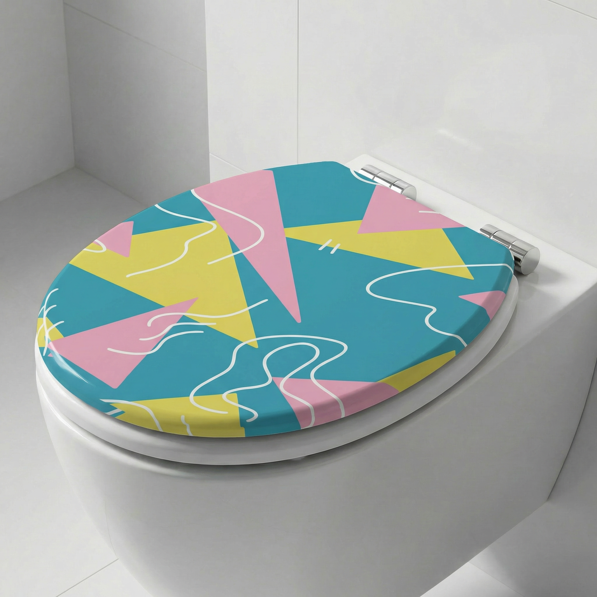 Keramag Smyle WC-Sitz auf einer Toilette montiert