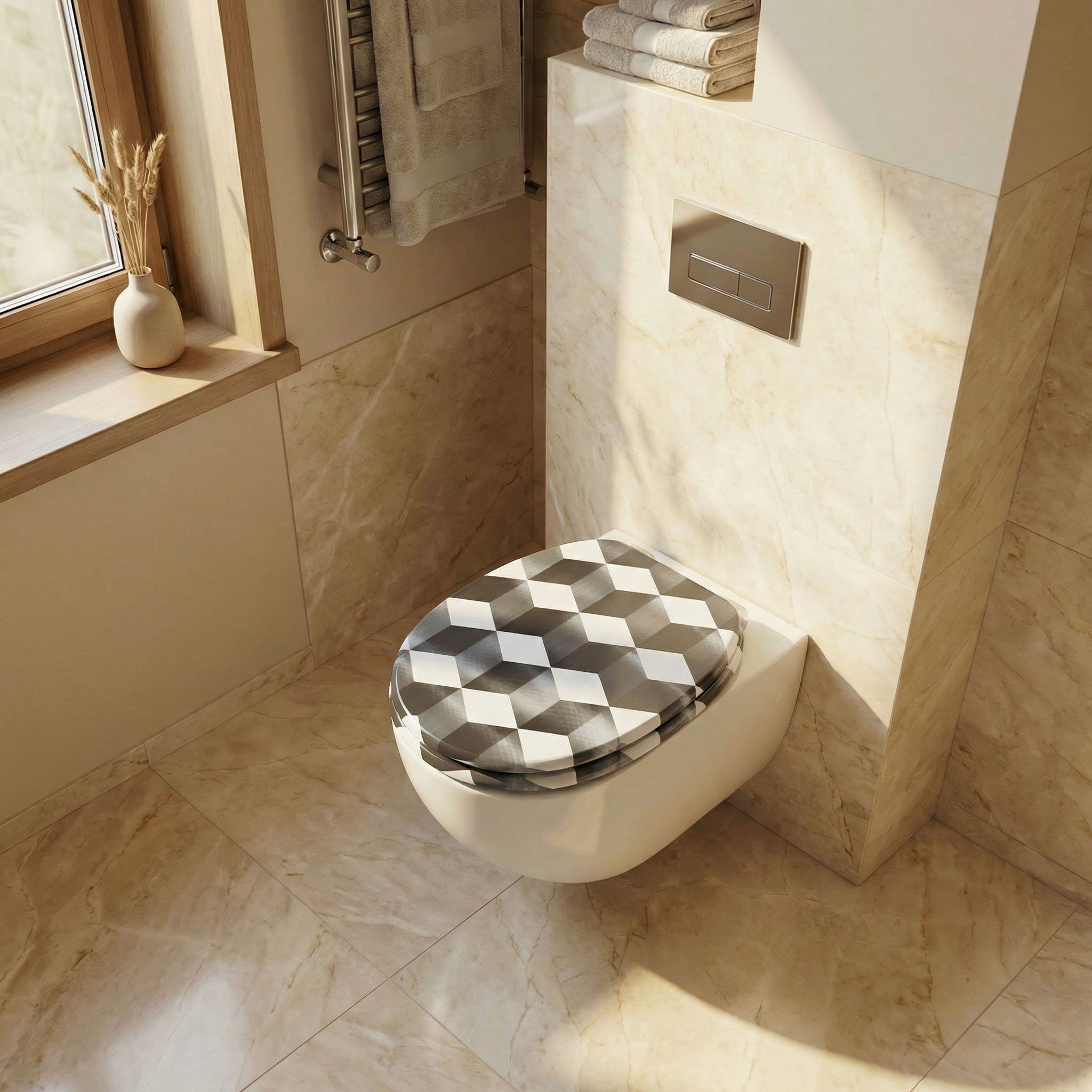 Detailaufnahme eines Duravit Vero Air WC-Sitzes mit schlankem Design