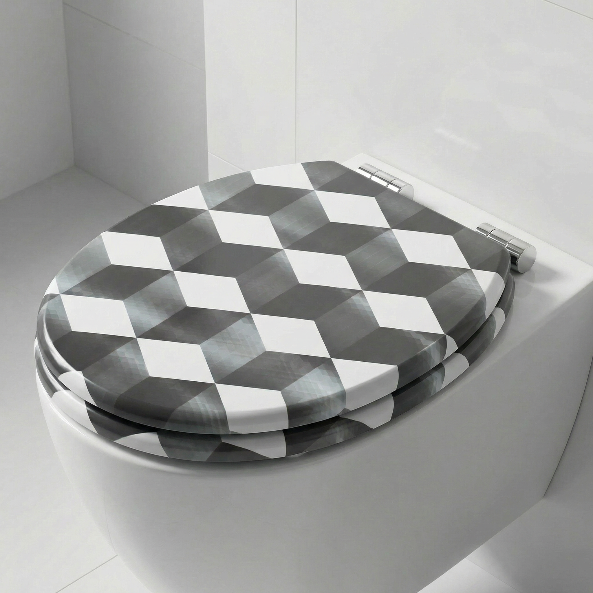 Nahaufnahme der SoftClose-Funktion eines WC-Sitzes