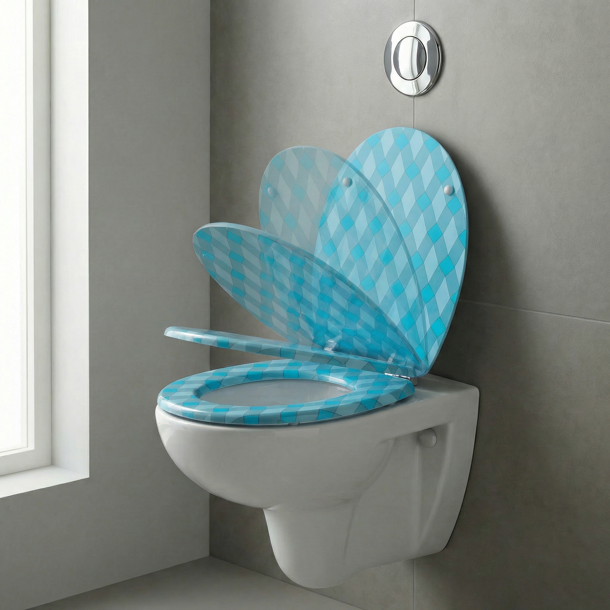 WC-Sitz-Scharniere mit Schnellverschluss-Funktion