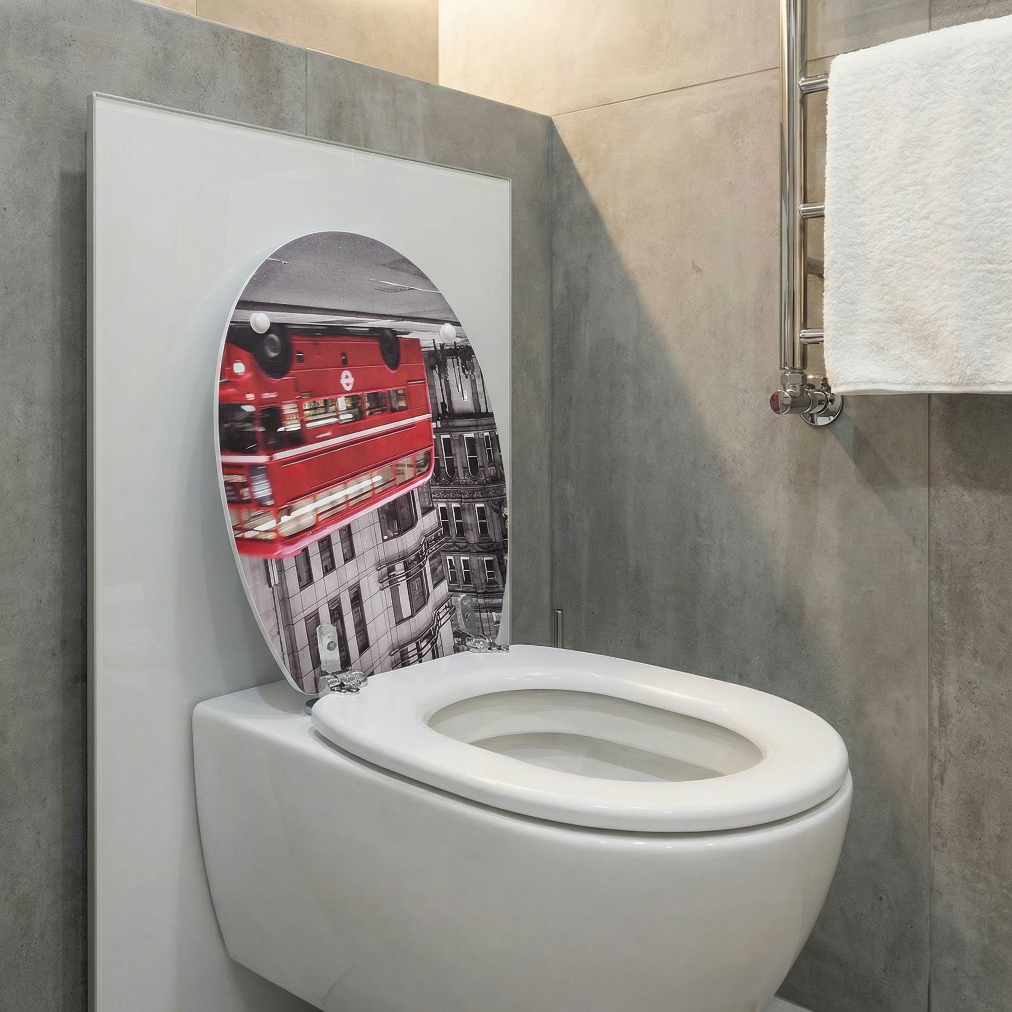 Detailansicht eines WC-Sitzes mit Soft-Close-Funktion