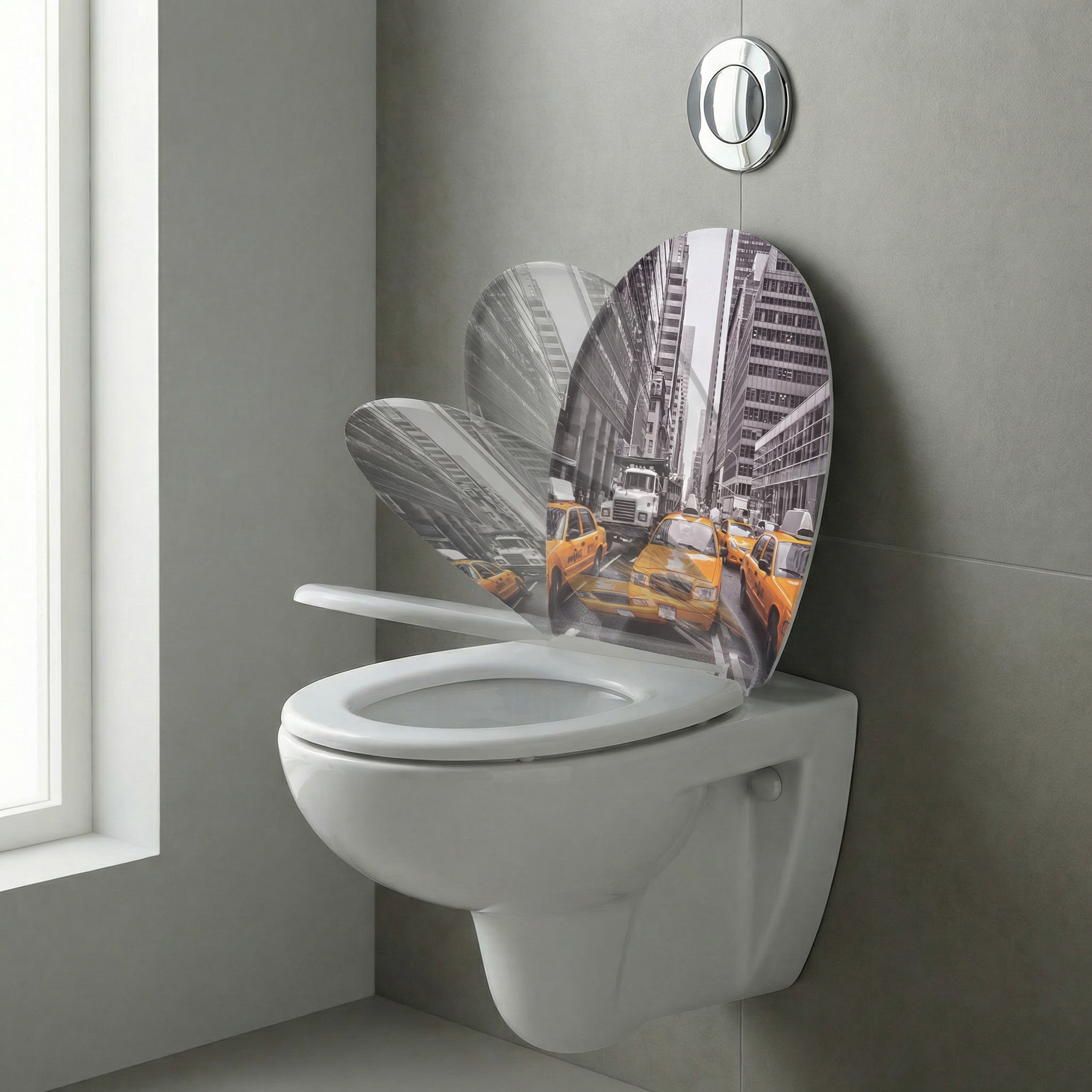 Verschiedene Spezial-WC-Sitze: Kinder-WC-Sitz, WC-Sitz für Senioren mit Griffen