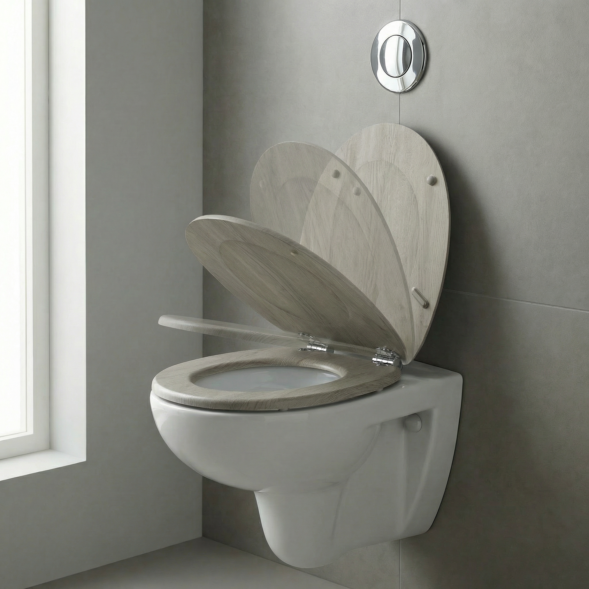 Reinigungsmittel und Mikrofasertuch für die WC-Sitz-Reinigung