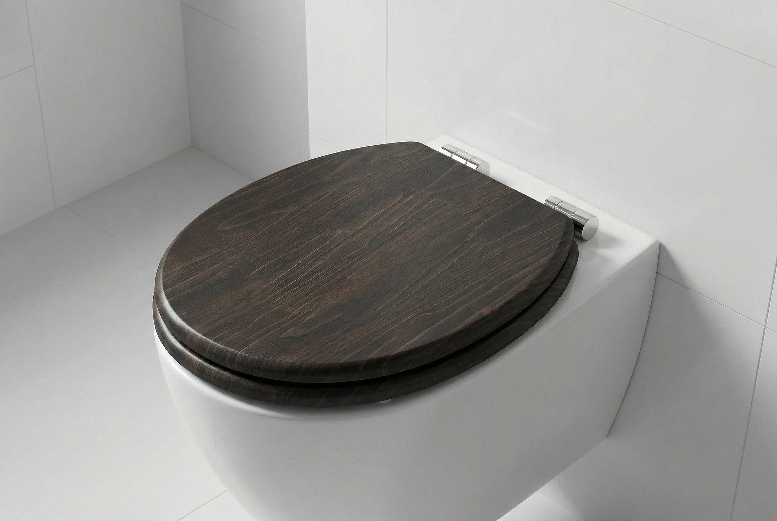 Schemazeichnung der einfachen Montage eines WC-Sitzes