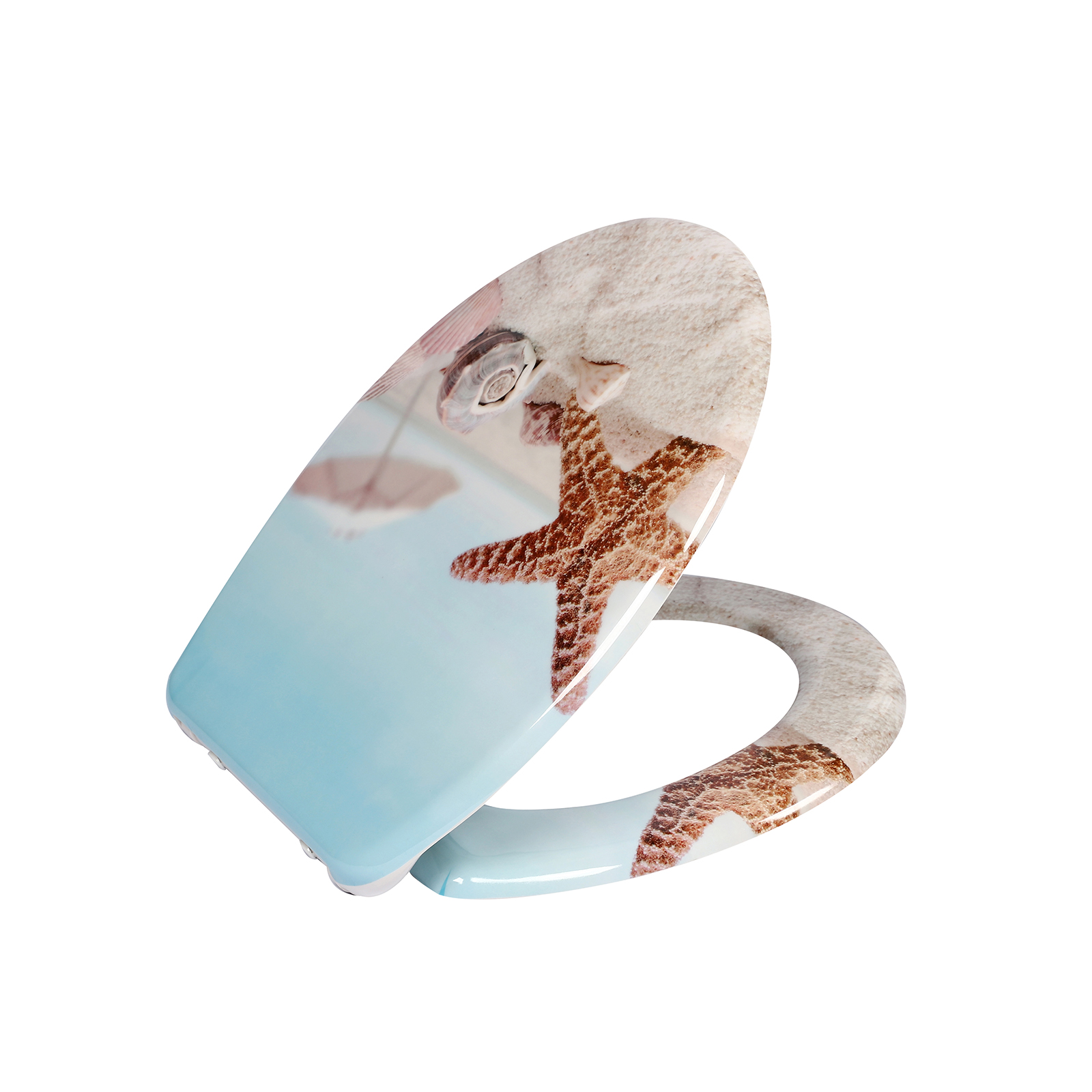 Modernes Badezimmer mit installiertem Dusch-WC-Sitz und stilvoller Einrichtung