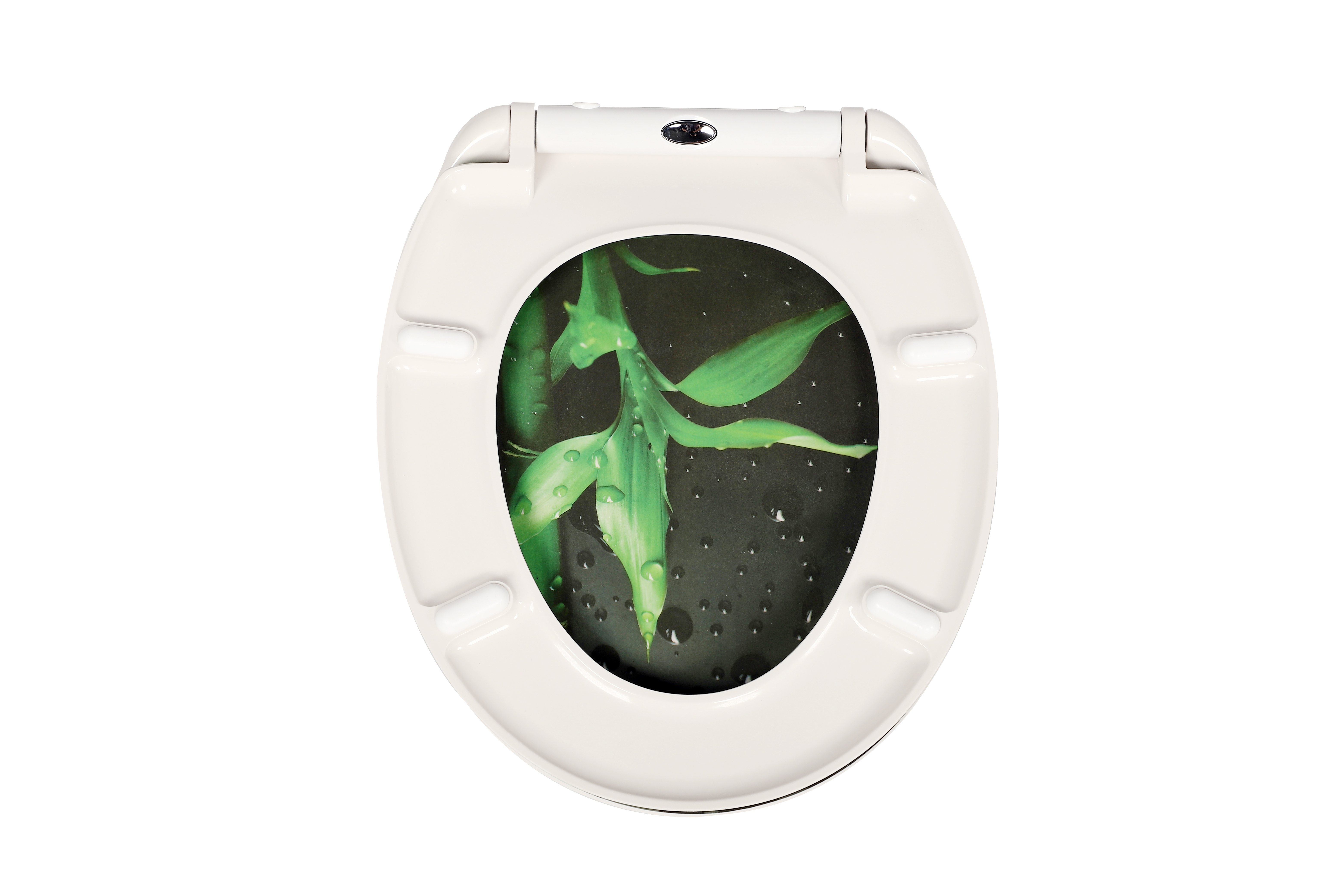 Detailansicht einer Klebebefestigung für WC-Sitze