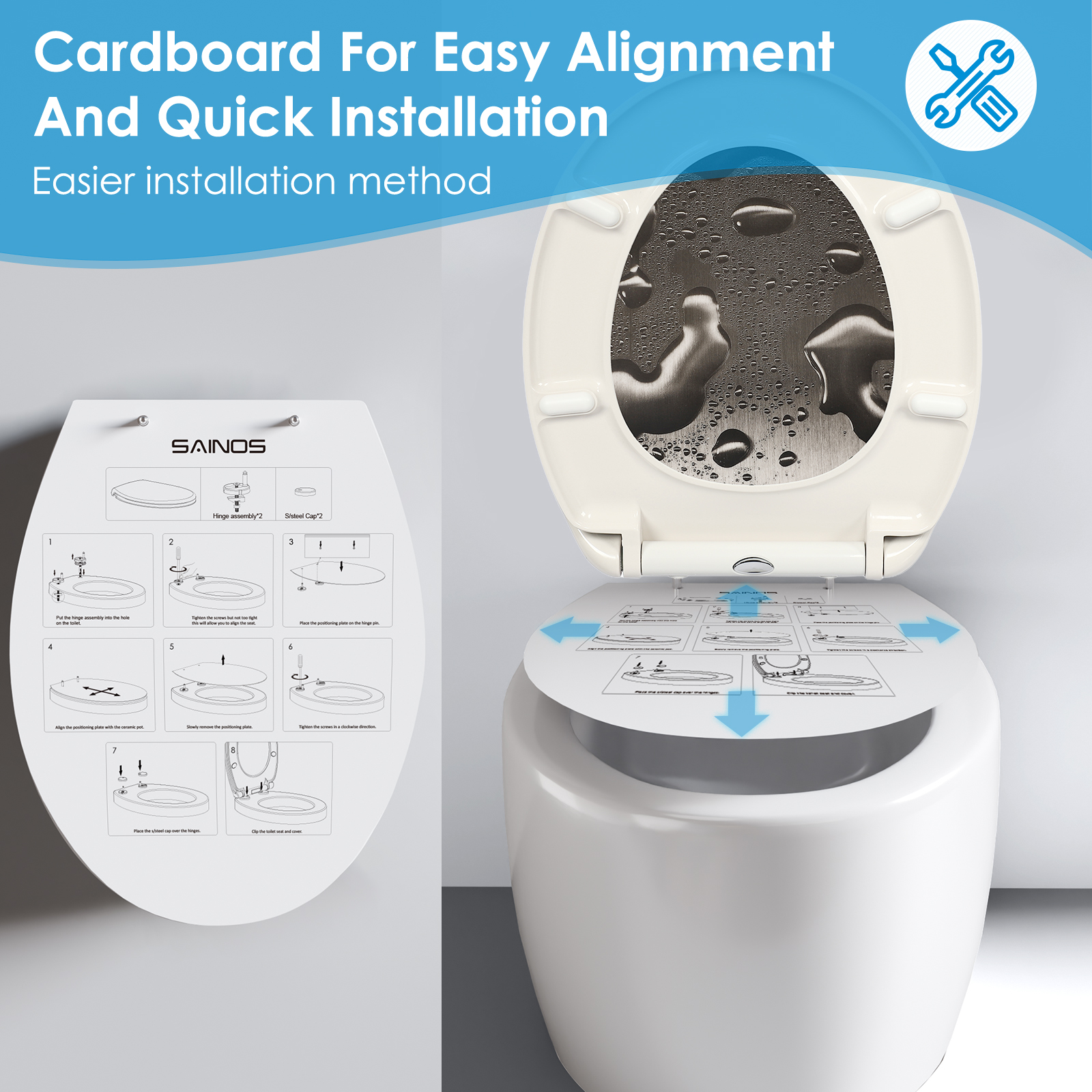 WC-Sitz mit Top-Down Befestigung montiert