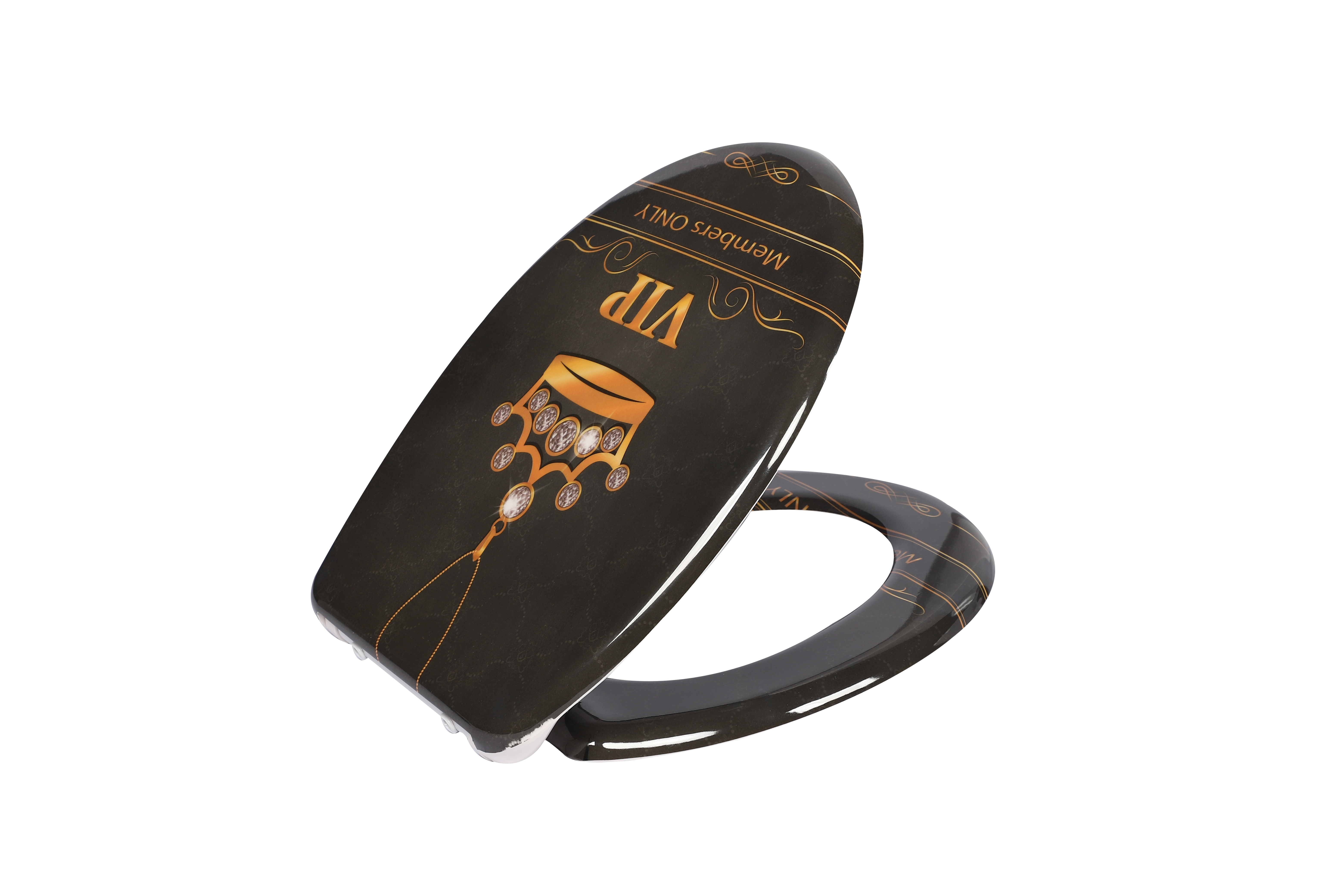 Verschiedene WC-Sitz Materialien im Querschnitt zur Veranschaulichung