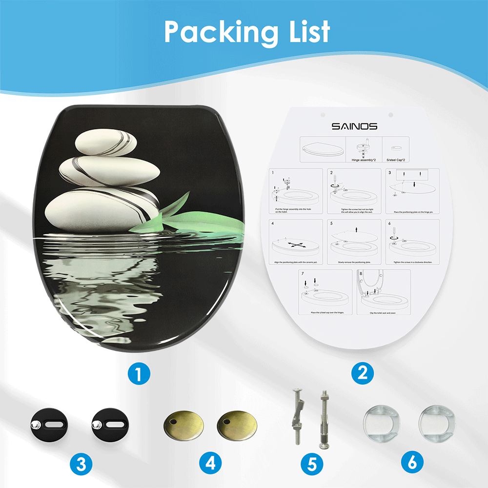 Gereinigter WC-Sitz mit Absenkautomatik