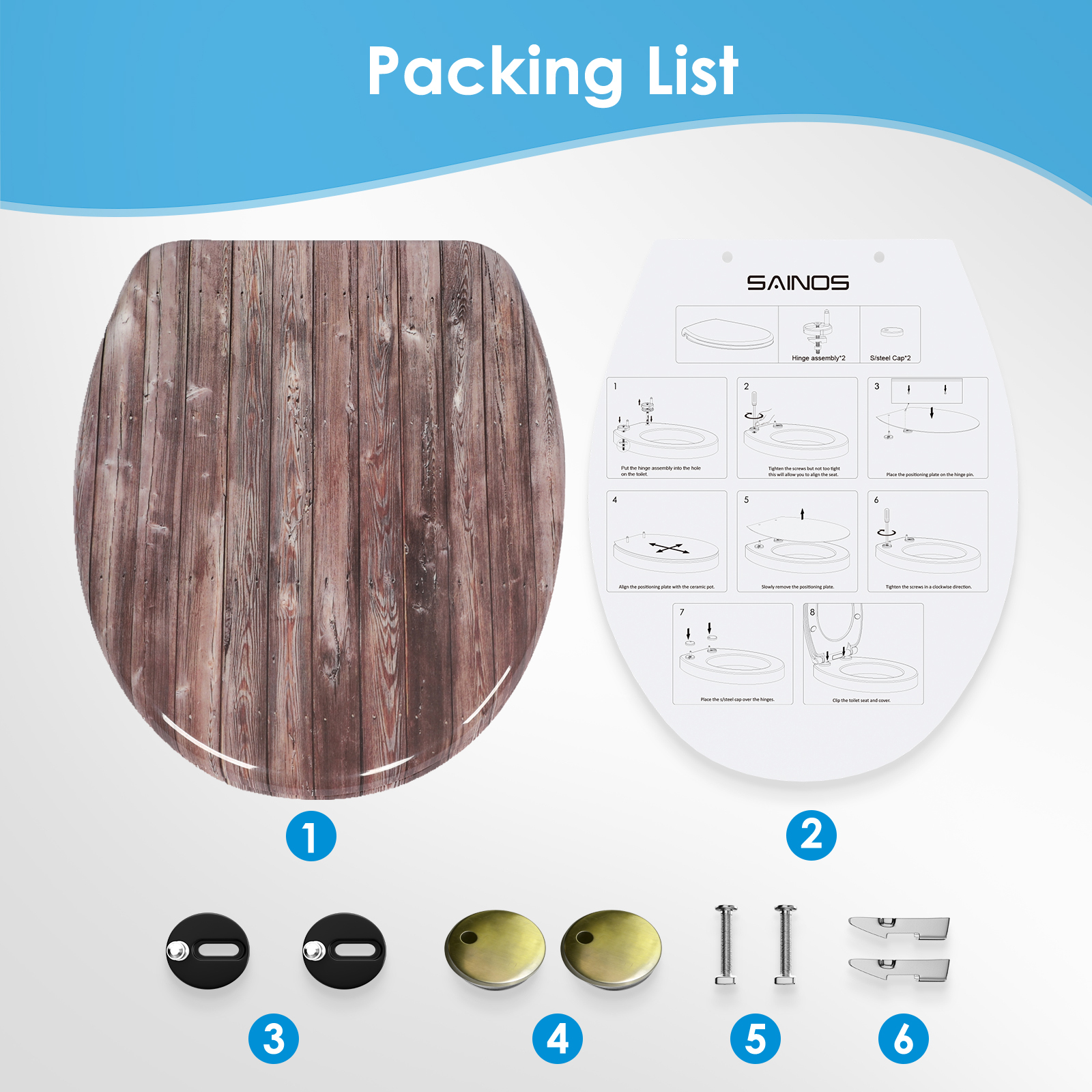 Nahaufnahme eines spülrandlosen WCs mit offenem WC-Sitz