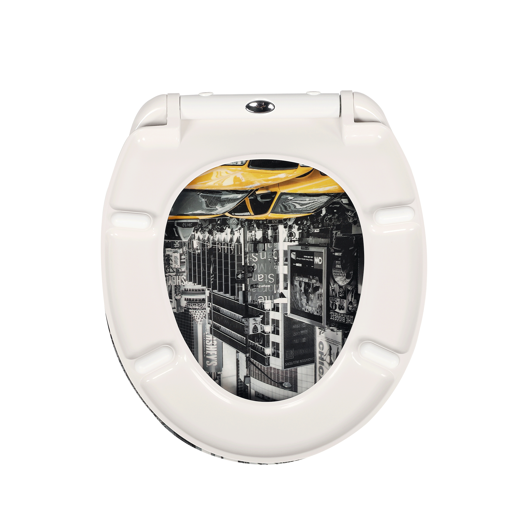 Verschiedene WC-Sitz Formen und Designs nebeneinander