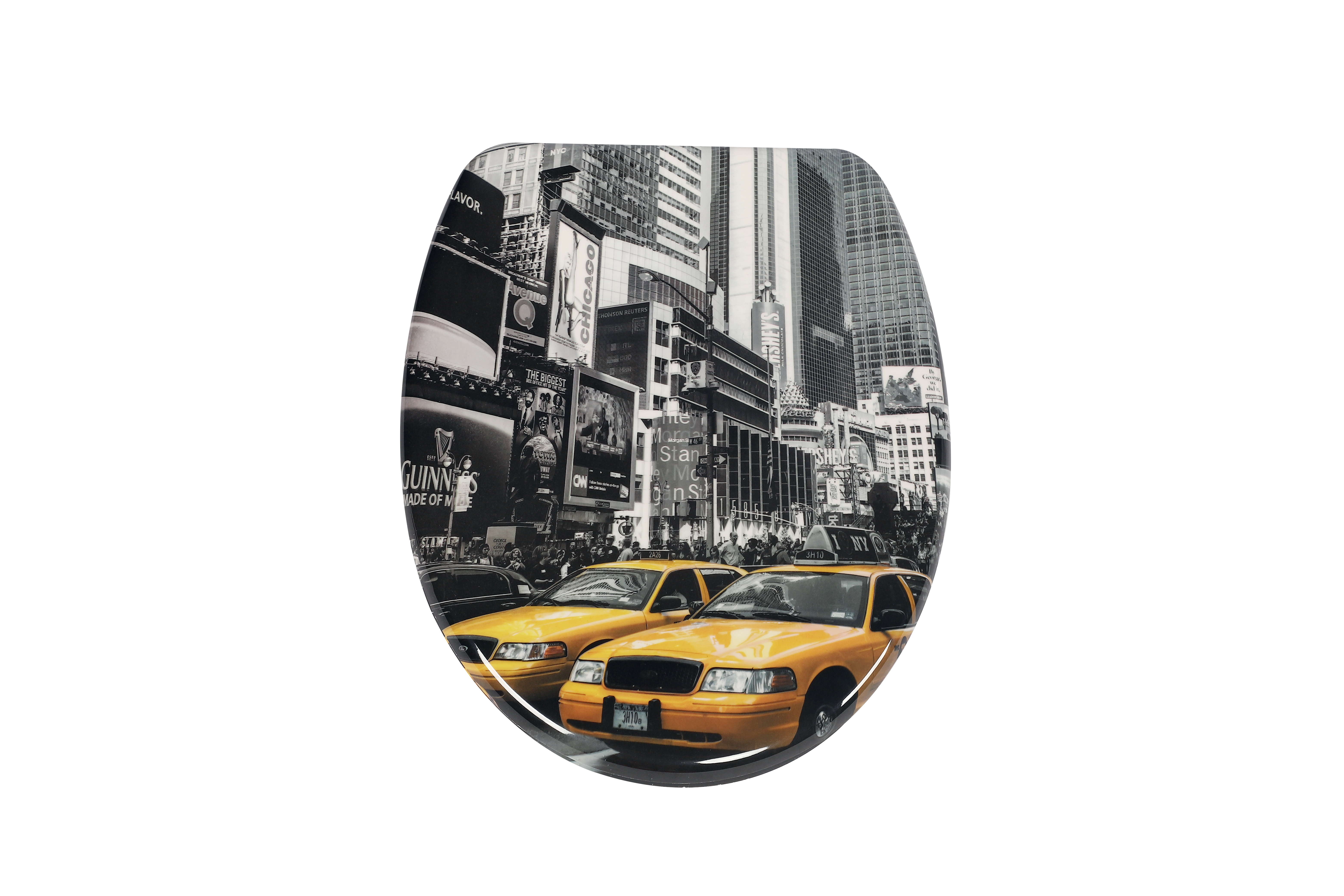 Zwei WC-Sitze, einer aus Duroplast und einer aus Thermoplast, nebeneinander zur Veranschaulichung der Materialunterschiede