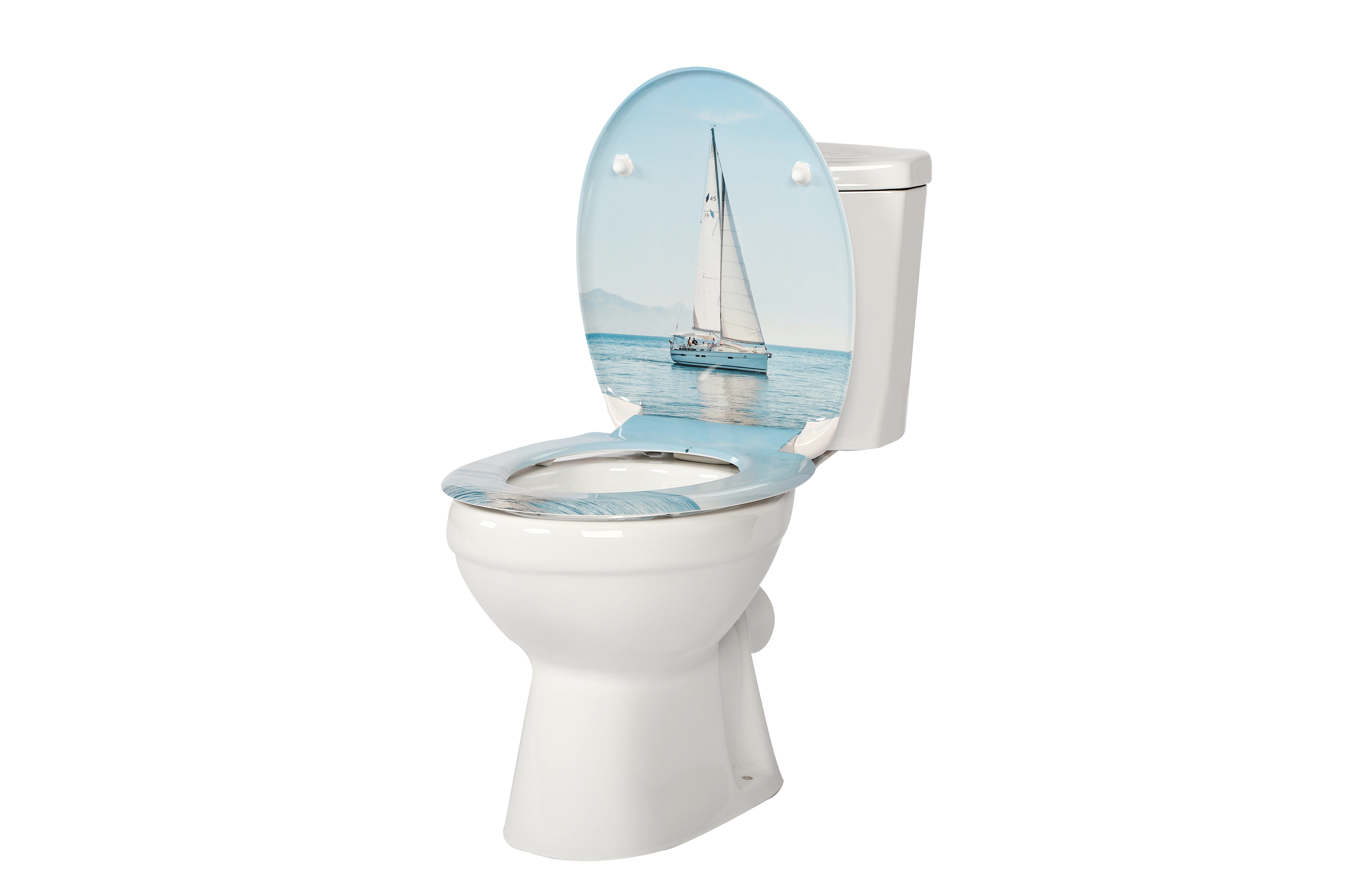 Verschiedene Spezialwerkzeuge zur Montage von Toilettensitzen