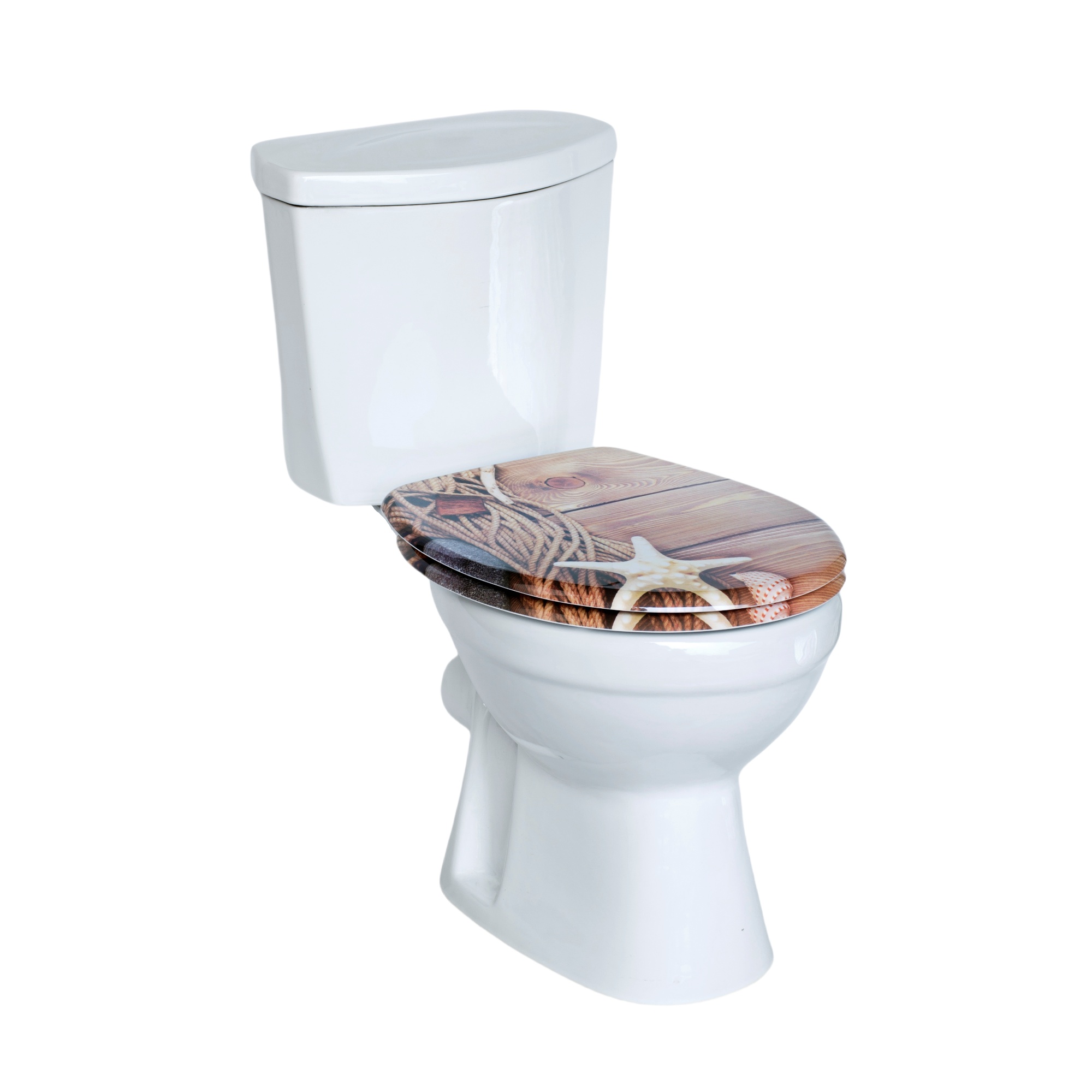 Hände reinigen WC-Sitz Scharniere mit einer kleinen Bürste und Reinigungsmittel