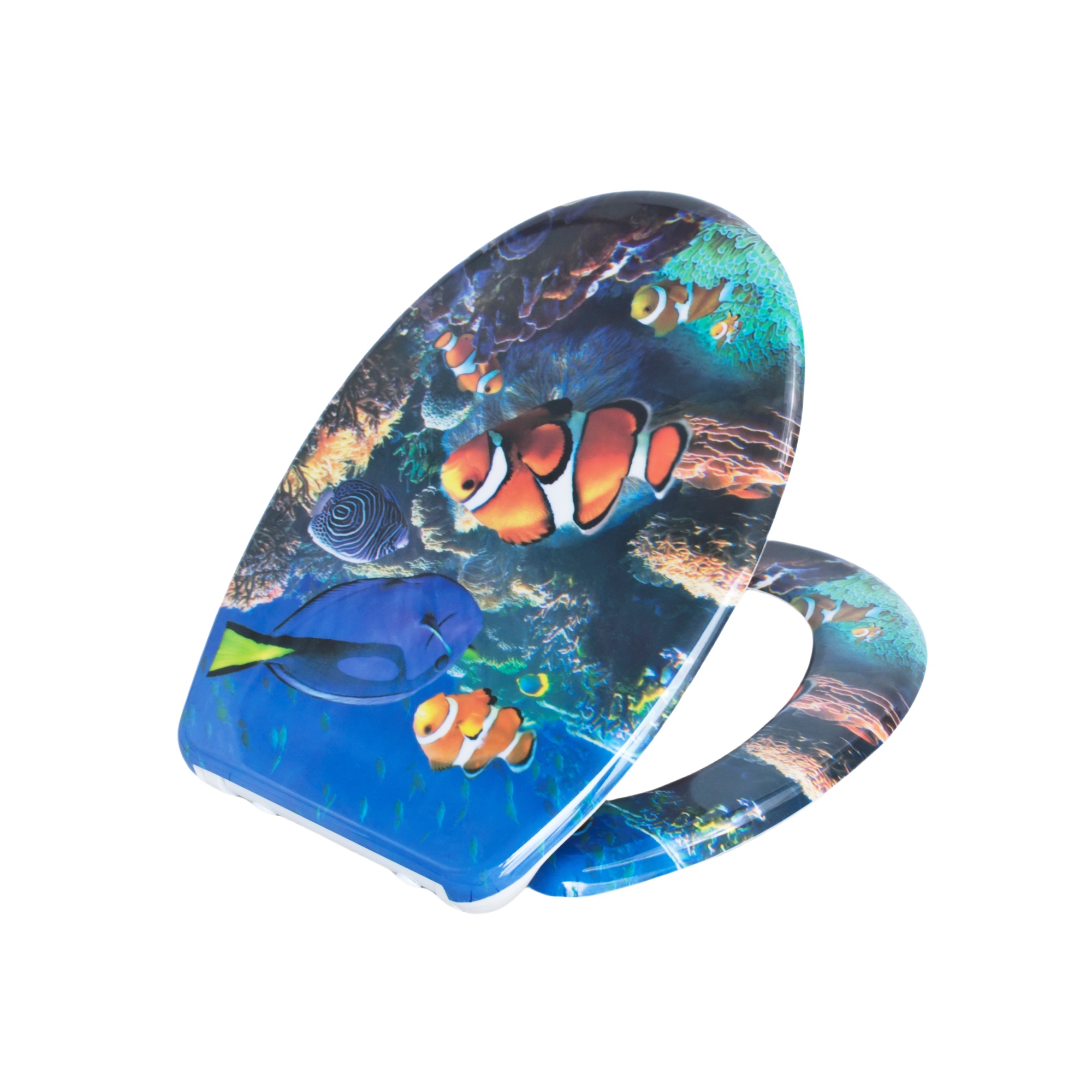 Eine Person, die einen barrierefreien WC-Sitz mit Haltegriffen benutzt