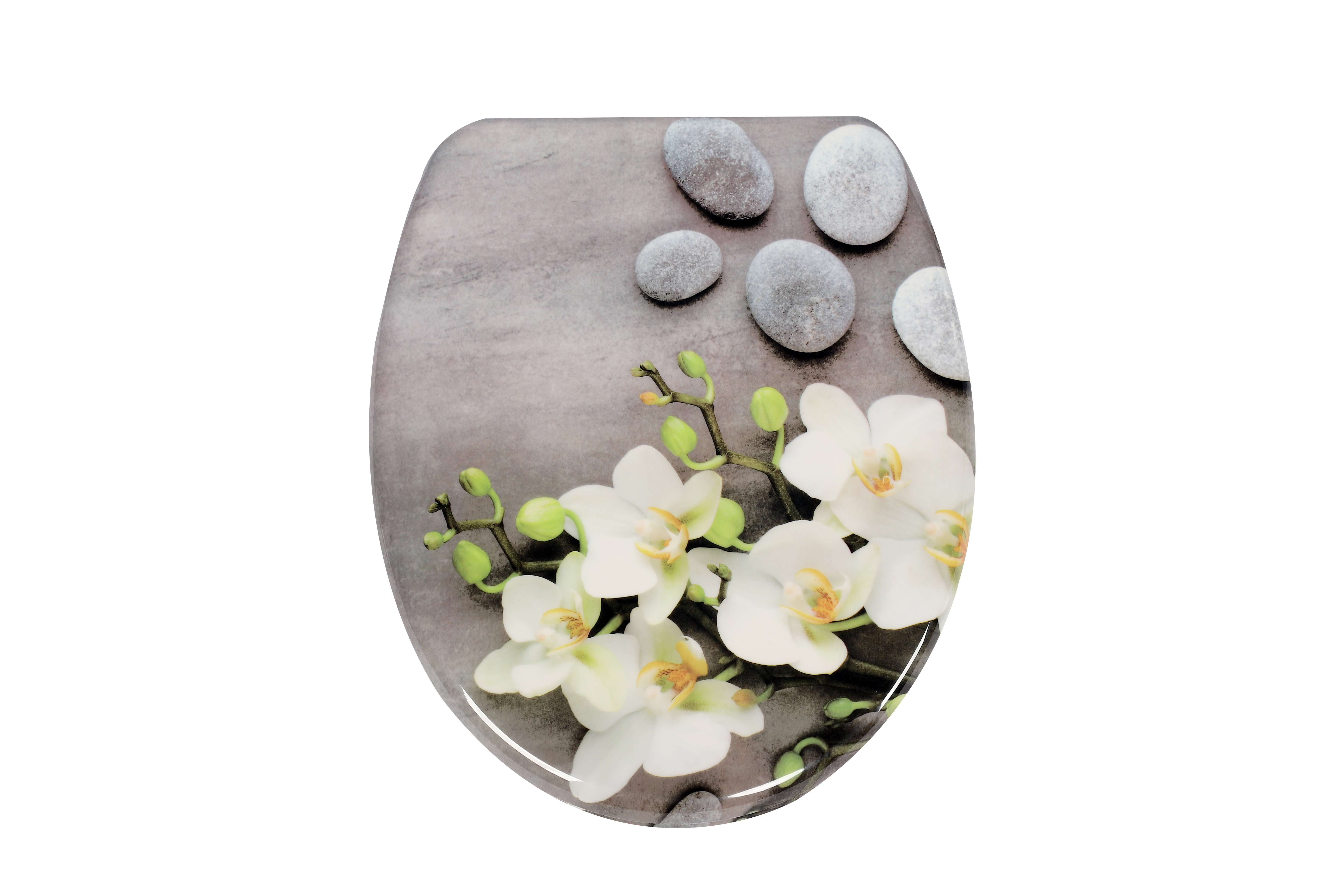 Strahlend sauberer WC-Sitz nach der Reinigung