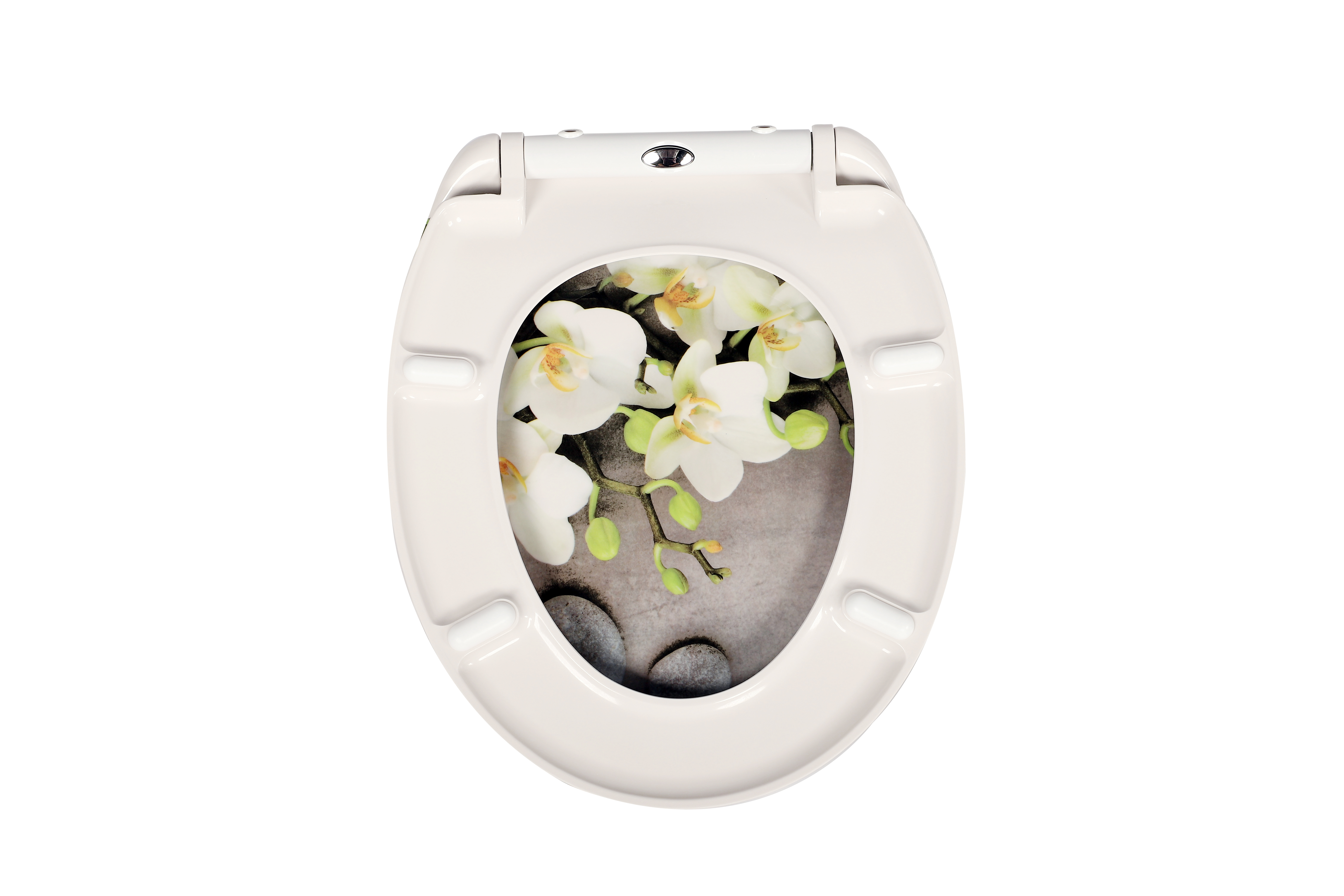 Eine Person, die einen WC-Sitz mit einem weichen Tuch und Sprühflasche reinigt