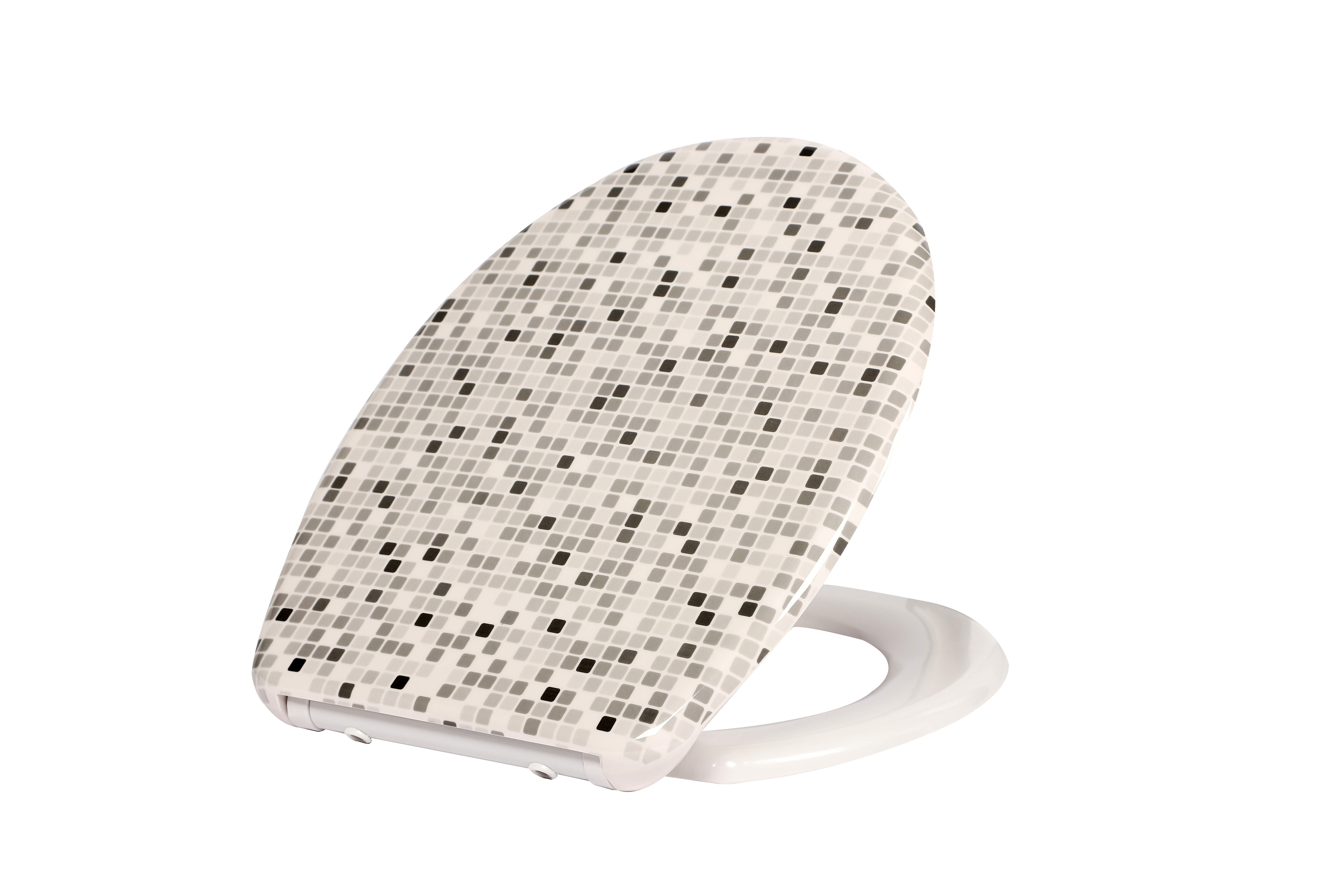 Ein WC-Sitz mit Absenkautomatik, der sanft schließt