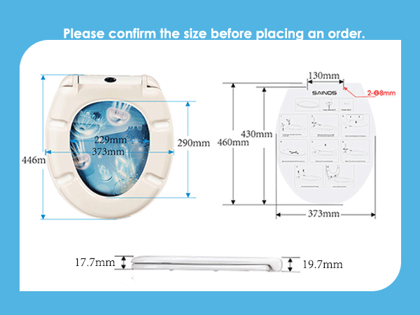 Detailansicht der Befestigungsscharniere eines WC-Sitzes mit Einstellmöglichkeiten