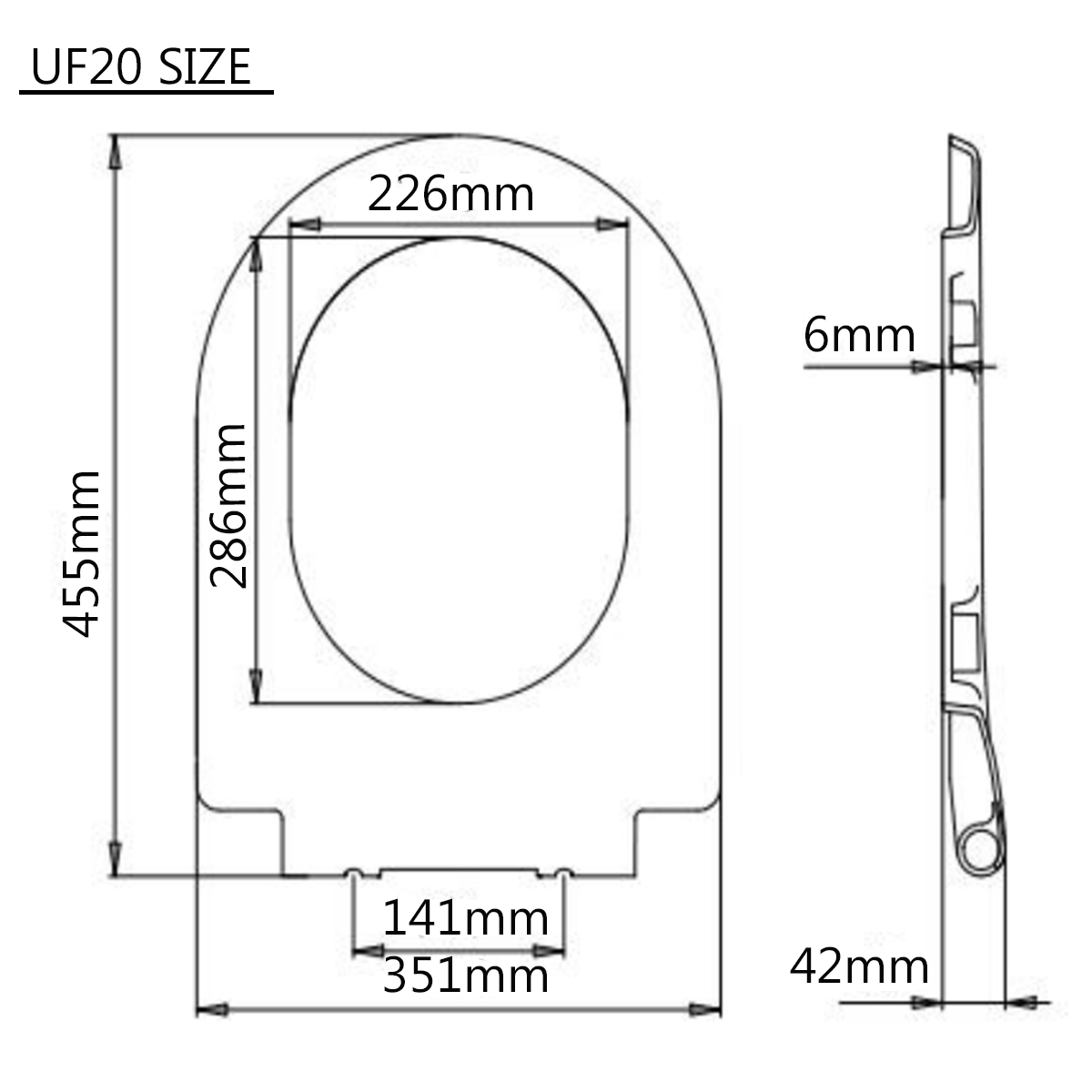 Nahaufnahme einer werkzeuglosen WC-Sitz-Befestigung