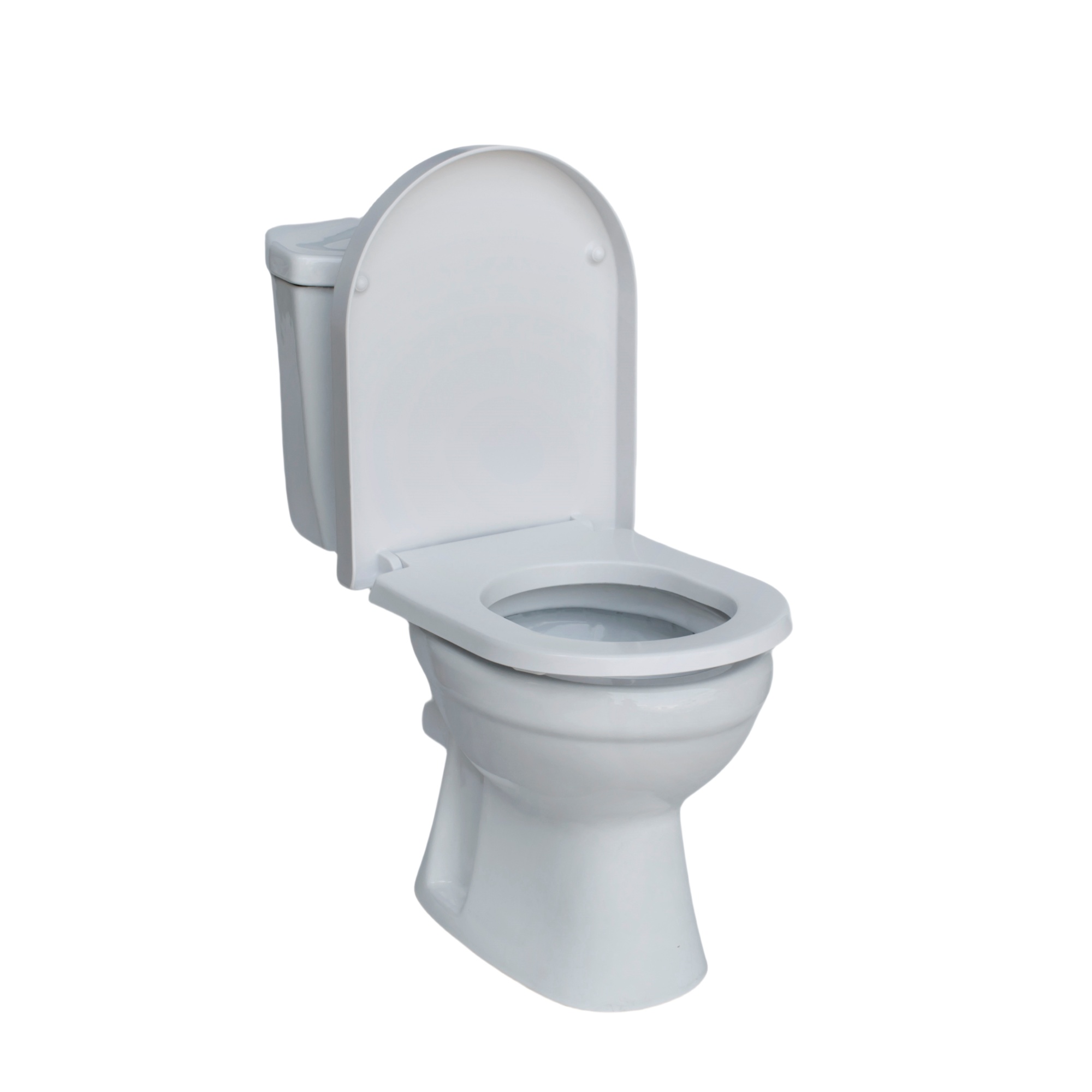 Messung des Lochabstands eines WC-Sitzes mit einem Zollstock