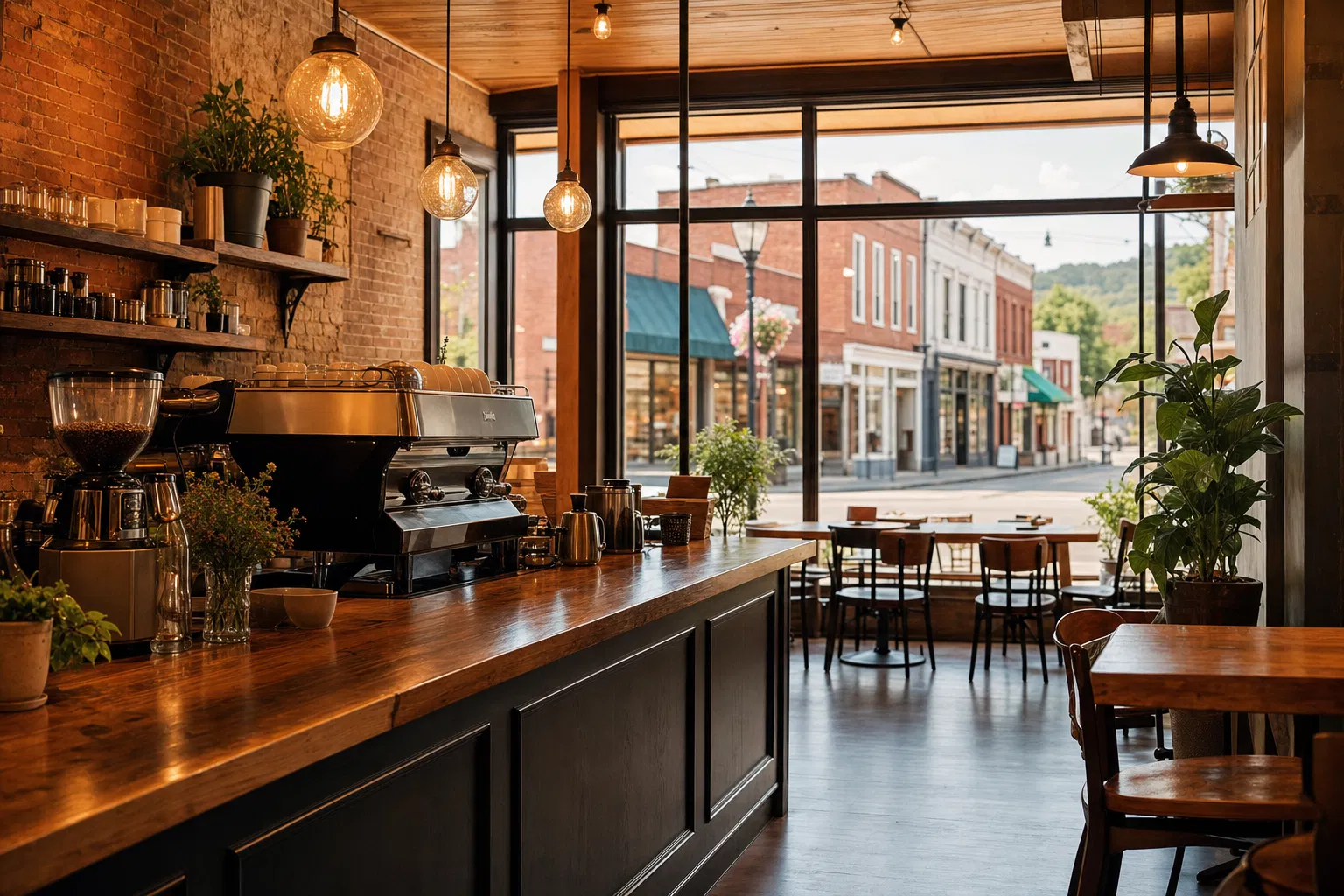 Charming small-town business interior in Southwest Virginia