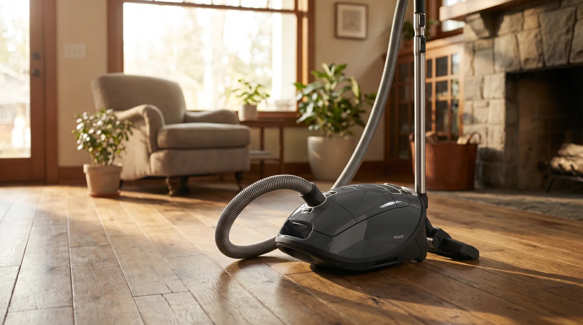 Professional cleaner deep cleaning a Bay Area kitchen, scrubbing behind appliances