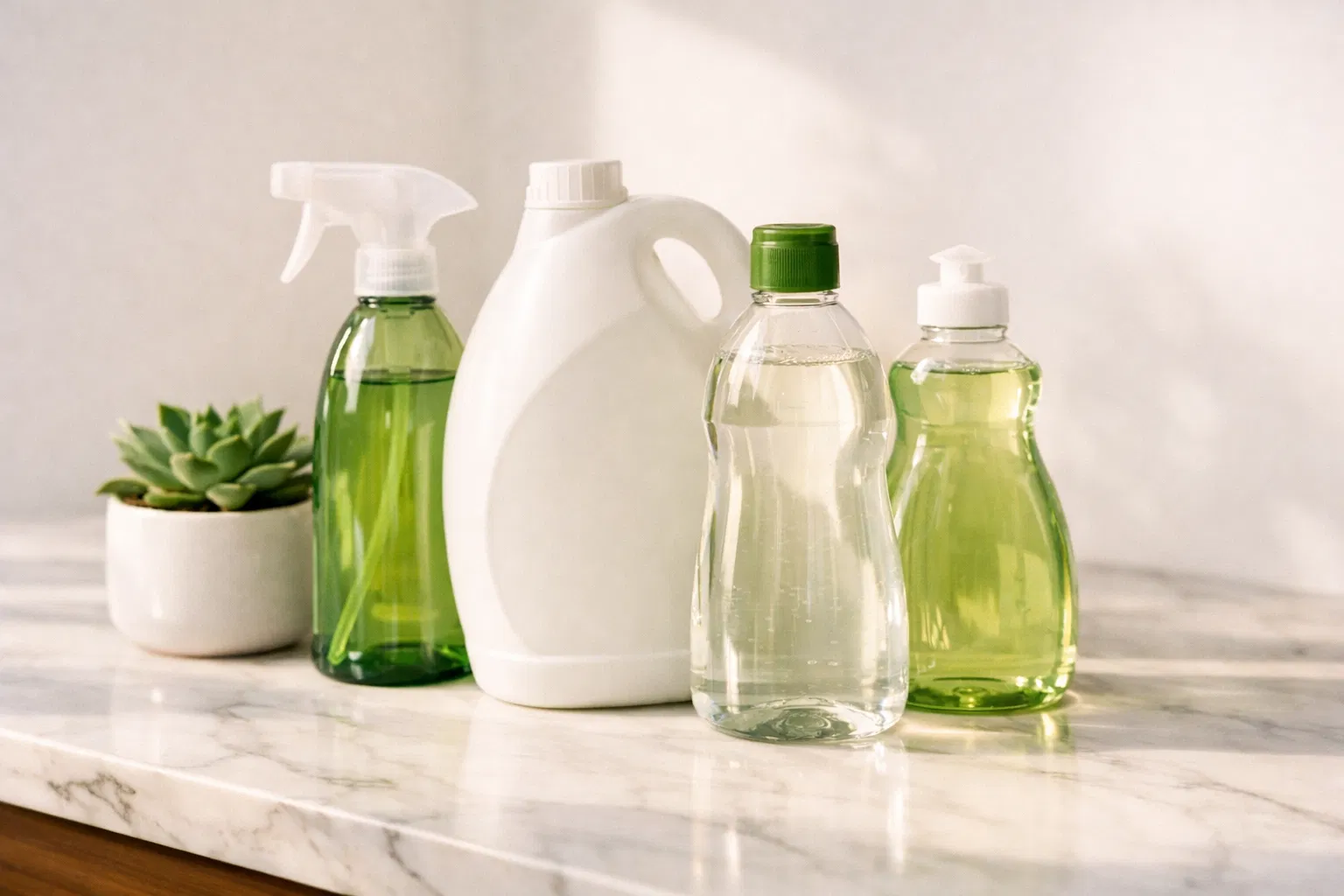 Eco-friendly cleaning products used by Green Planet Cleaning Services in Healdsburg