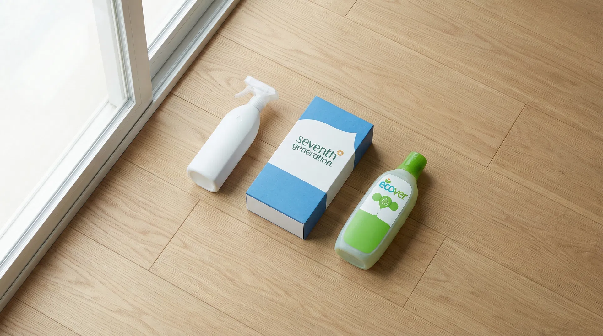 Eco-friendly cleaning products used by Green Planet Cleaning in Novato homes — Method, Seventh Generation, and Ecover