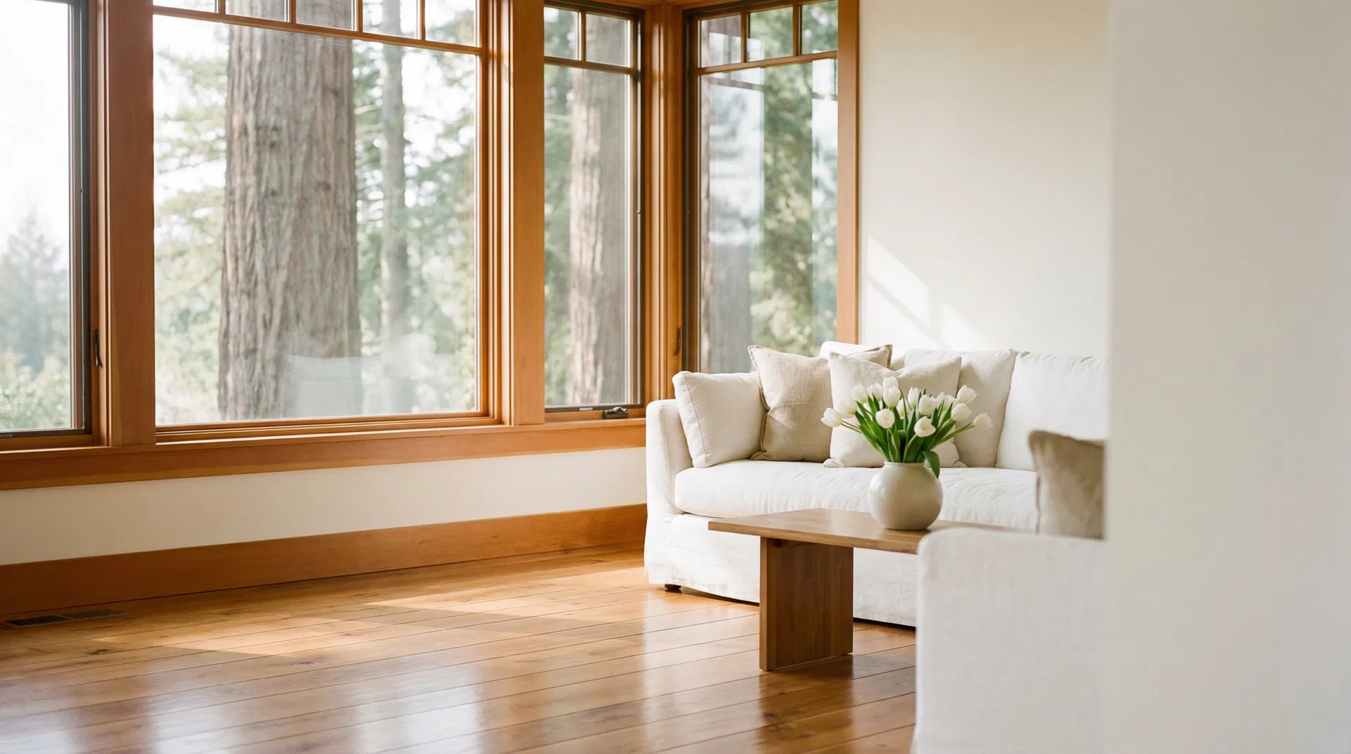 Marin County sunlit living room