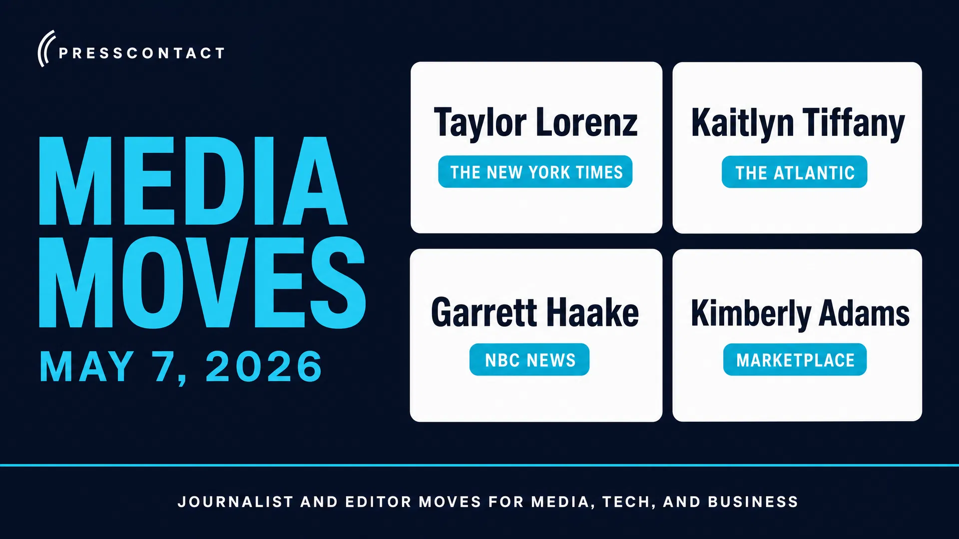 Media Moves: Key Journalist Changes in Tech and Cybersecurity - May 7, 2026